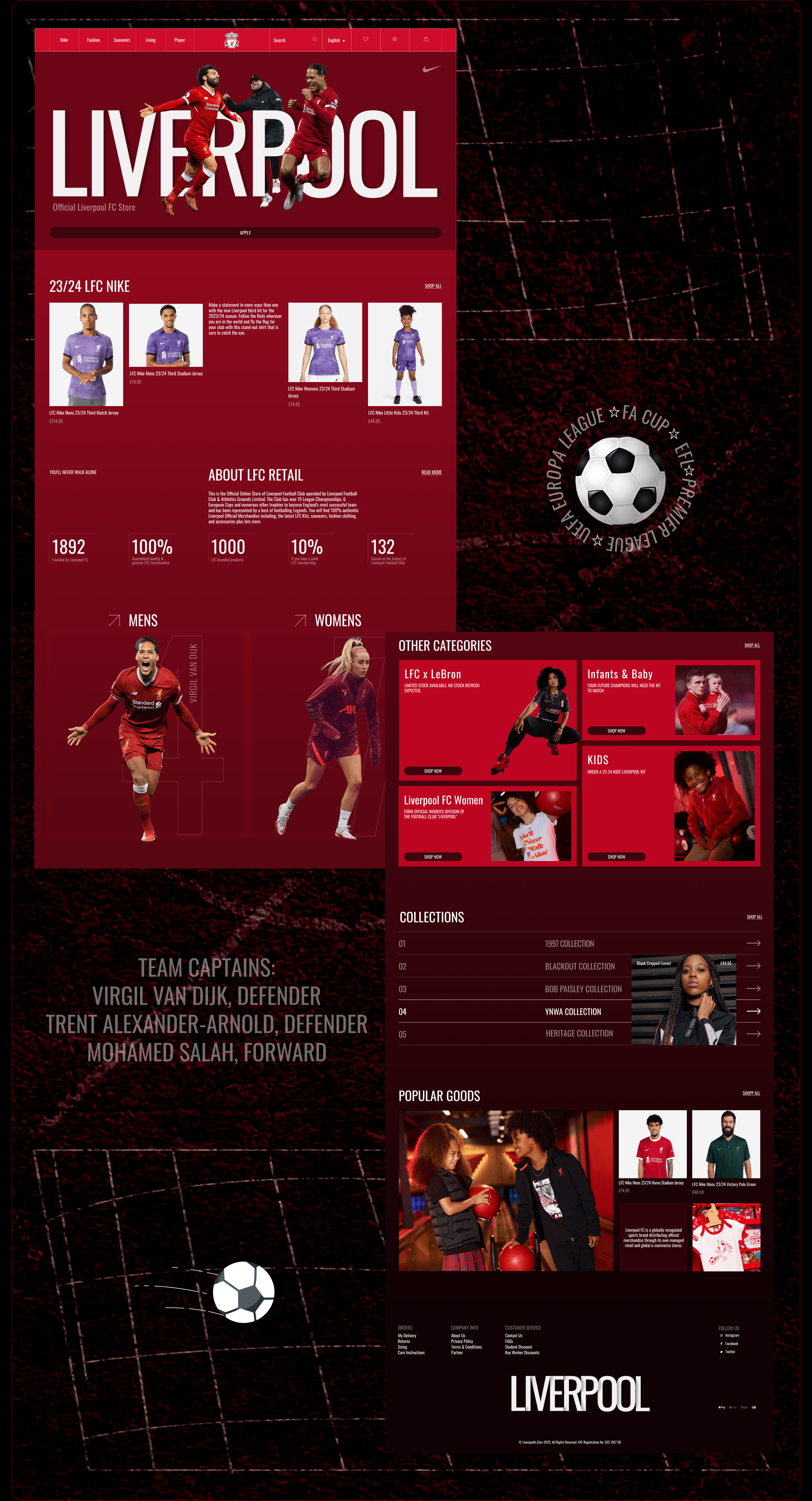 Liverpool FC Store — Изображение №3 — Интерфейсы, Брендинг на Dprofile