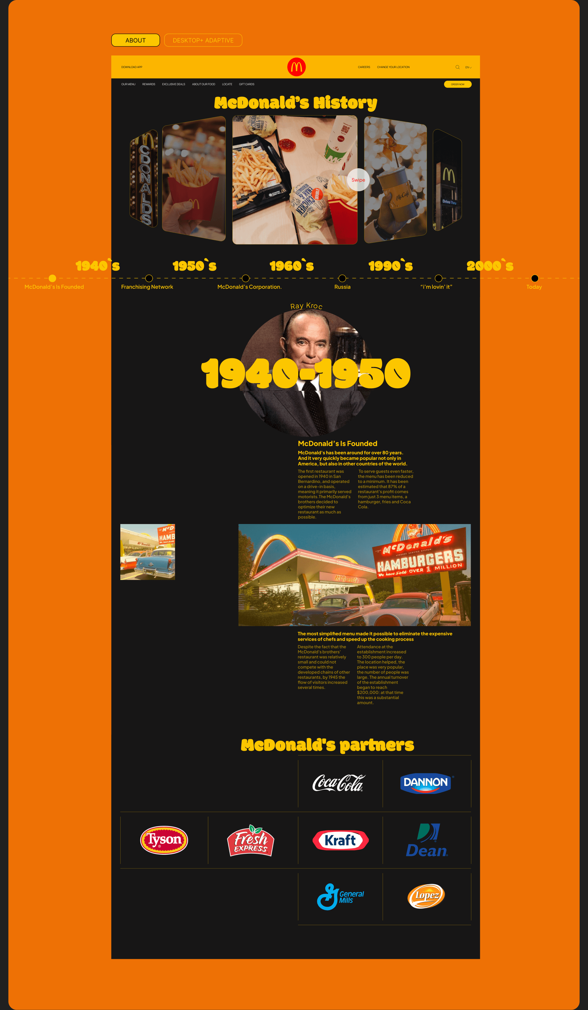 McDonald’s | Corporate site redesign | UI/UX Design — Изображение №8 — Интерфейсы, Брендинг на Dprofile