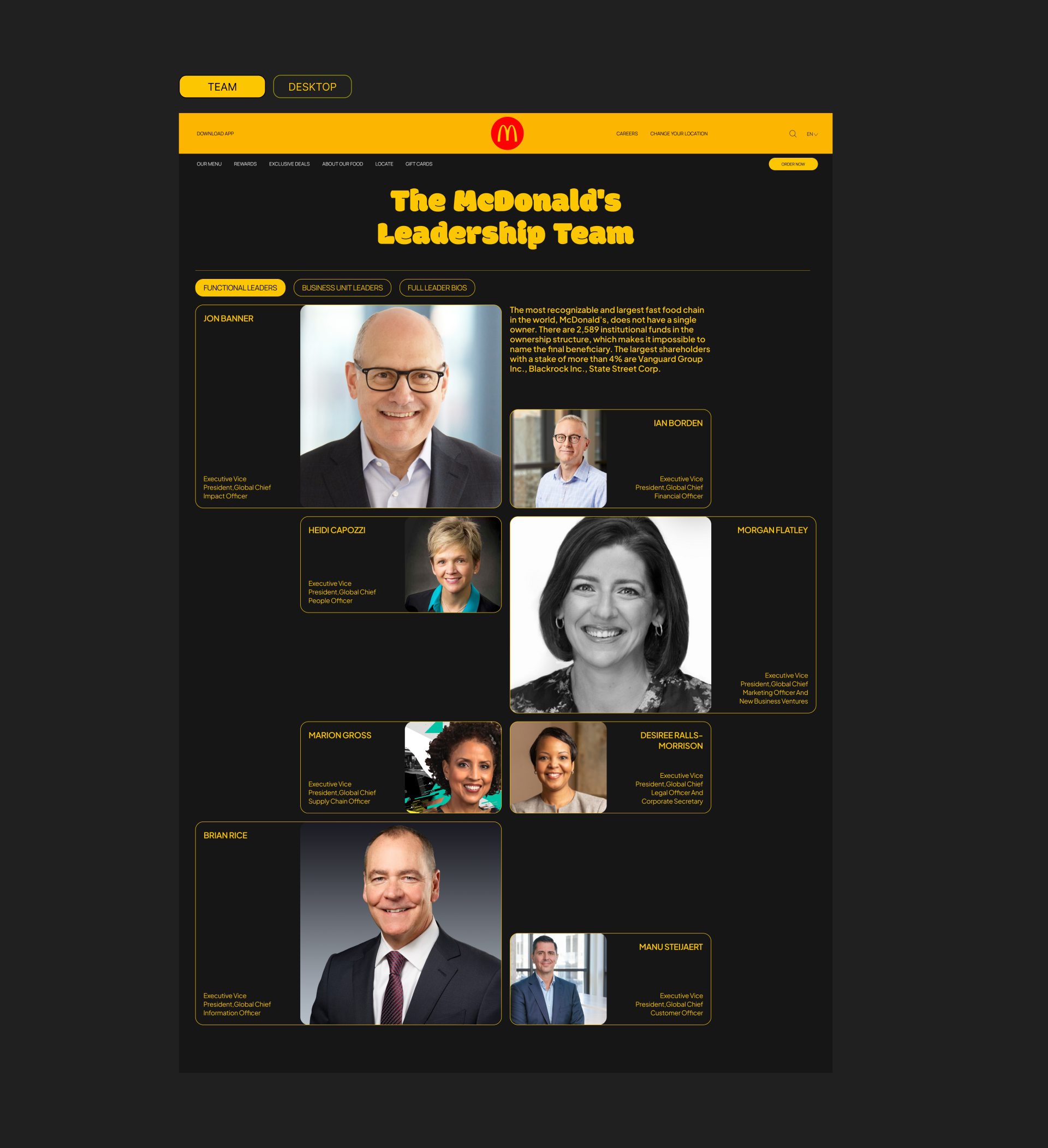 McDonald’s | Corporate site redesign | UI/UX Design — Изображение №13 — Интерфейсы, Брендинг на Dprofile