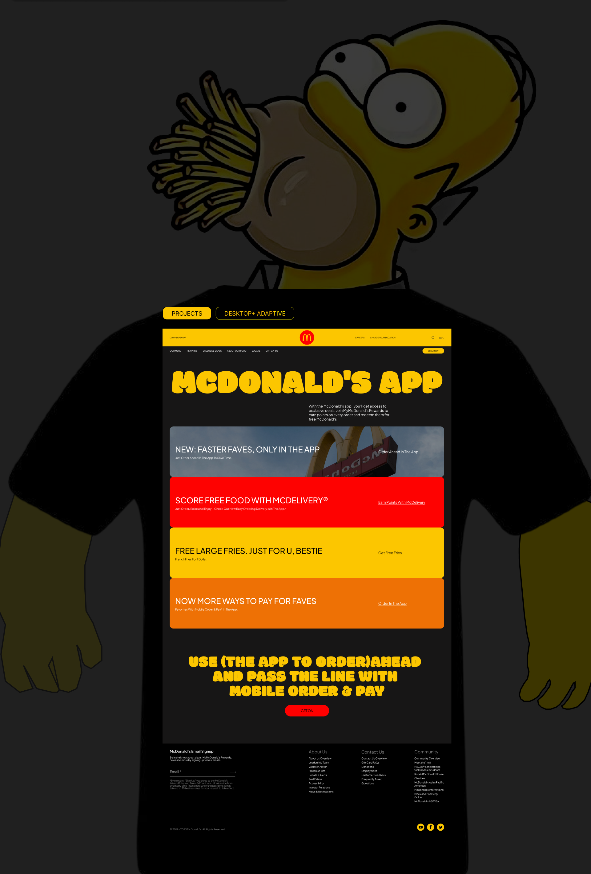 McDonald’s | Corporate site redesign | UI/UX Design — Изображение №4 — Интерфейсы, Брендинг на Dprofile
