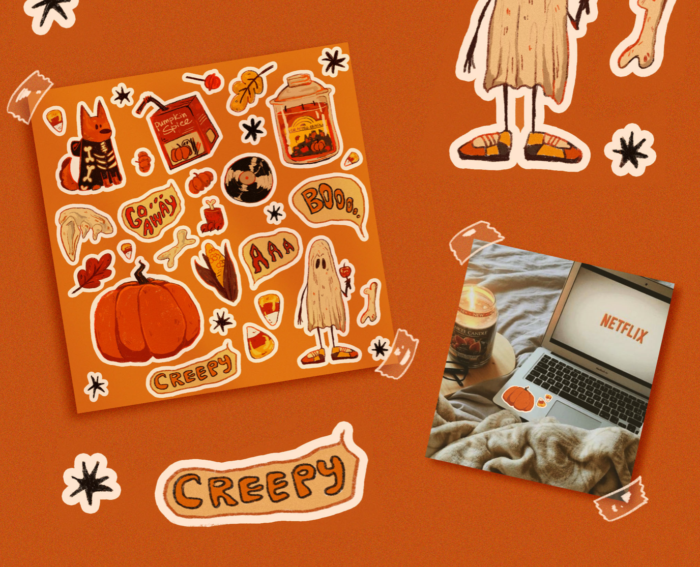 Halloween stickers — Иллюстрация, Графика на Dprofile