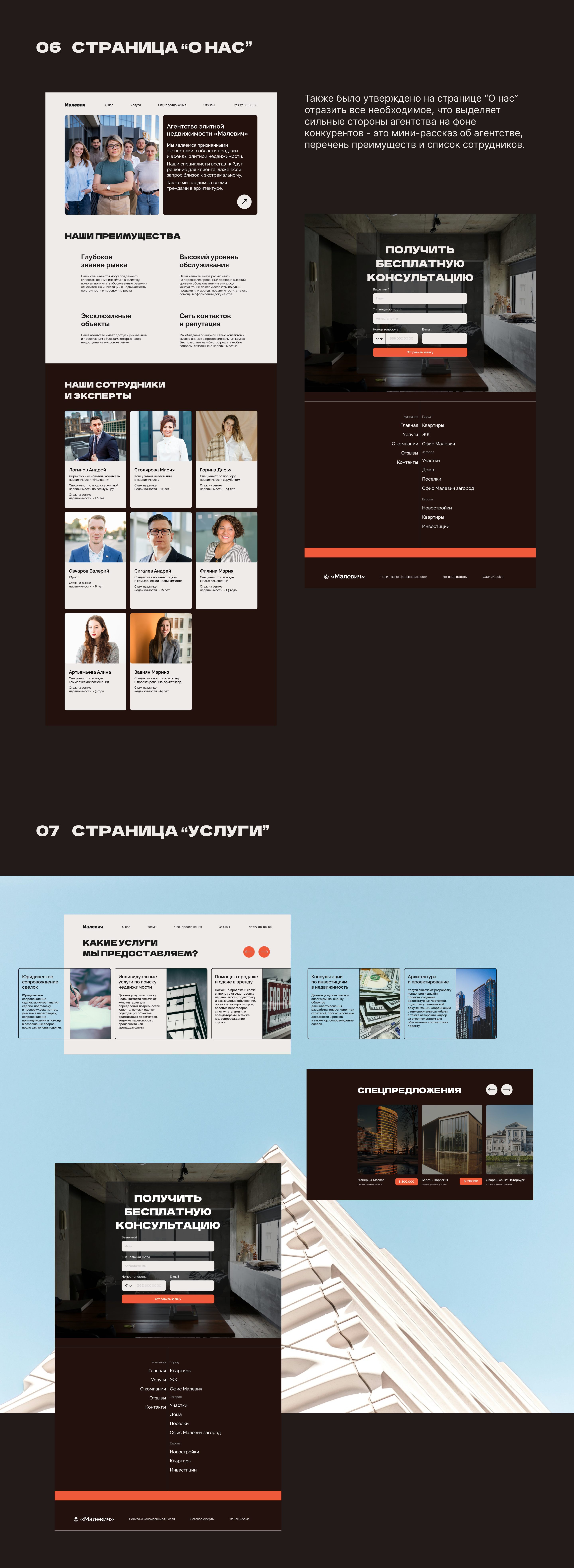 Многостраничный сайт Агентство недвижимости "Малевич" — Изображение №4 — Интерфейсы на Dprofile