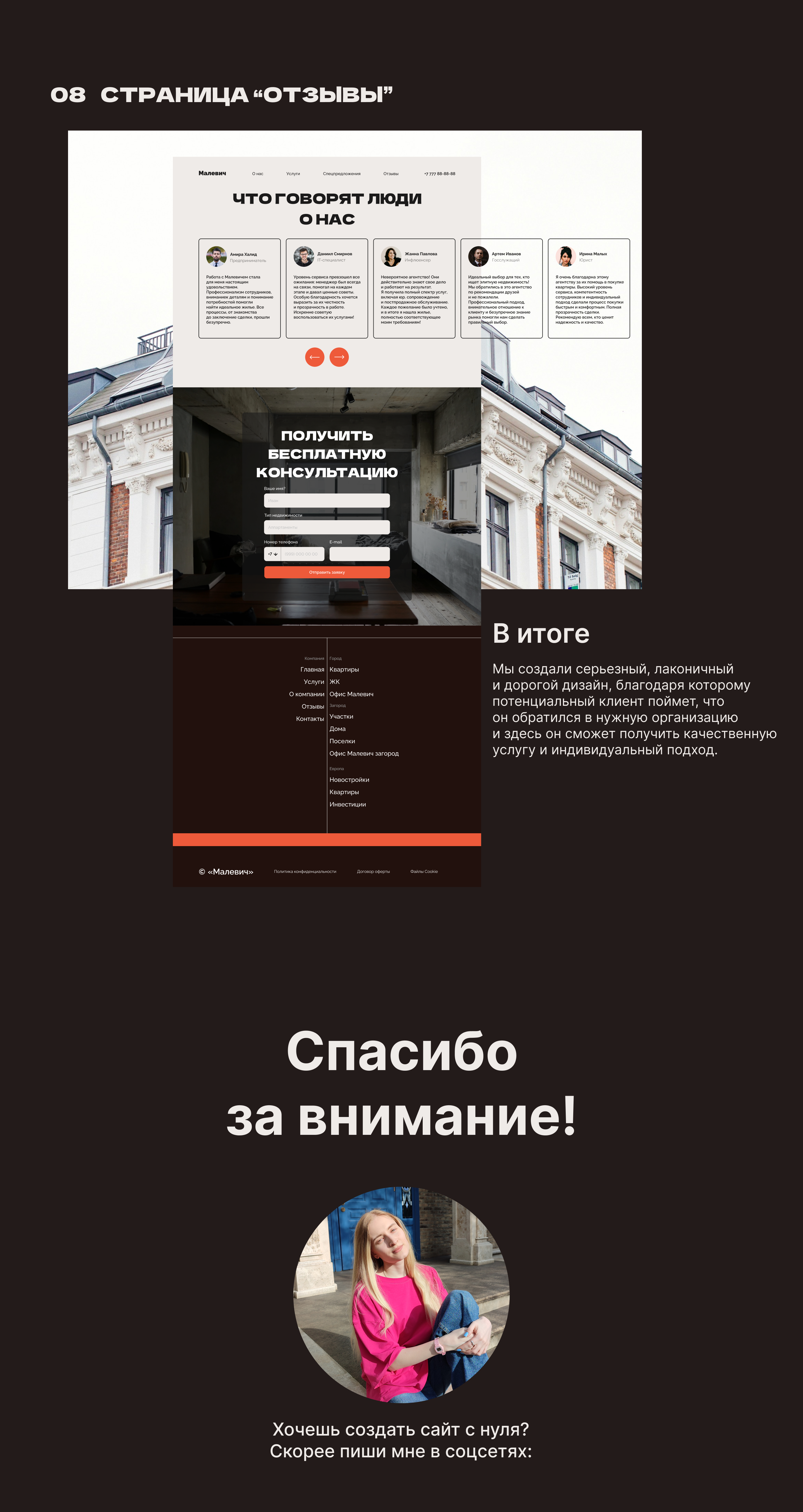 Многостраничный сайт Агентство недвижимости "Малевич" — Изображение №5 — Интерфейсы на Dprofile