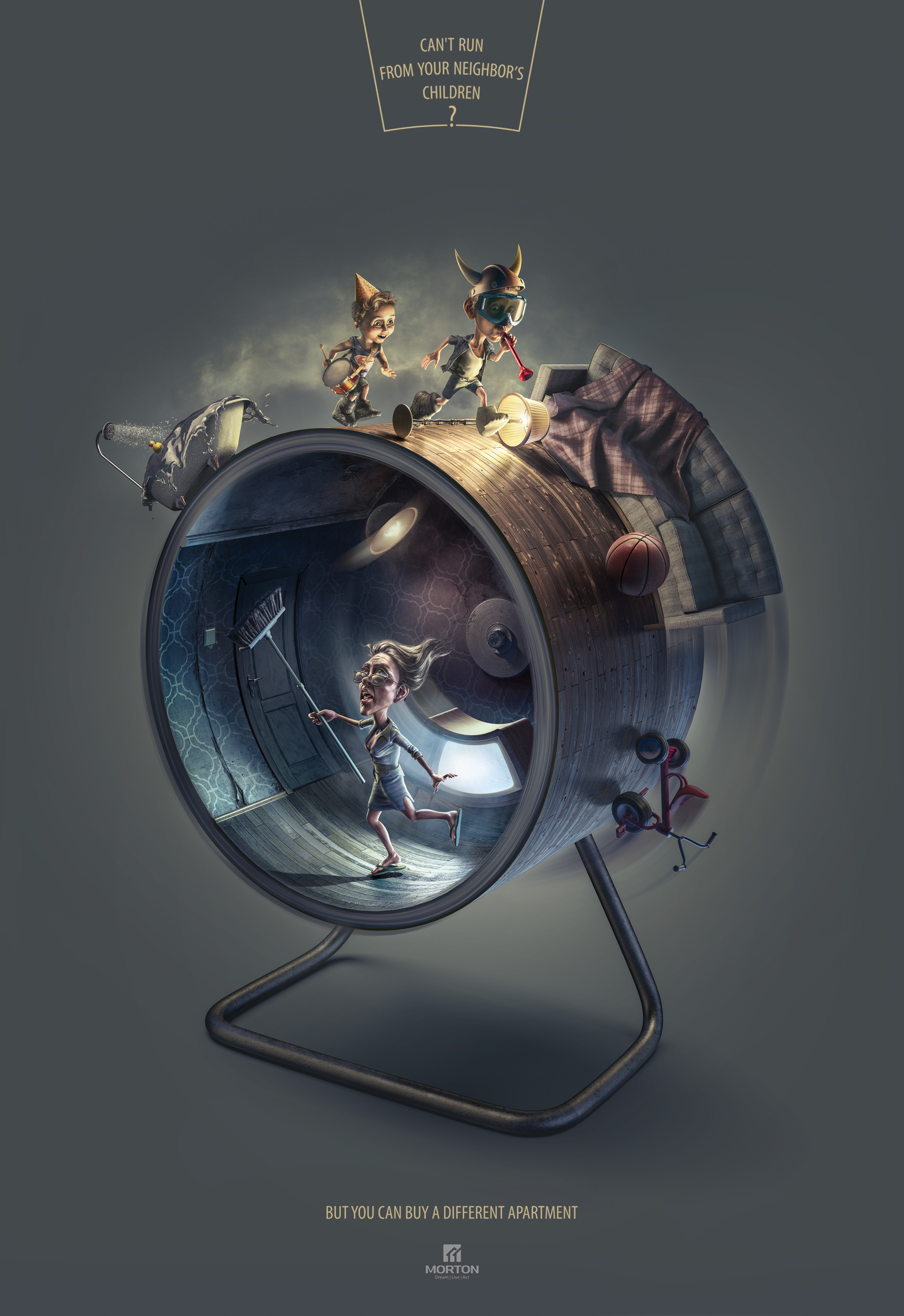 Morton: Hamster wheel - CHILDREN illustration — Изображение №1 — Иллюстрация, Маркетинг на Dprofile