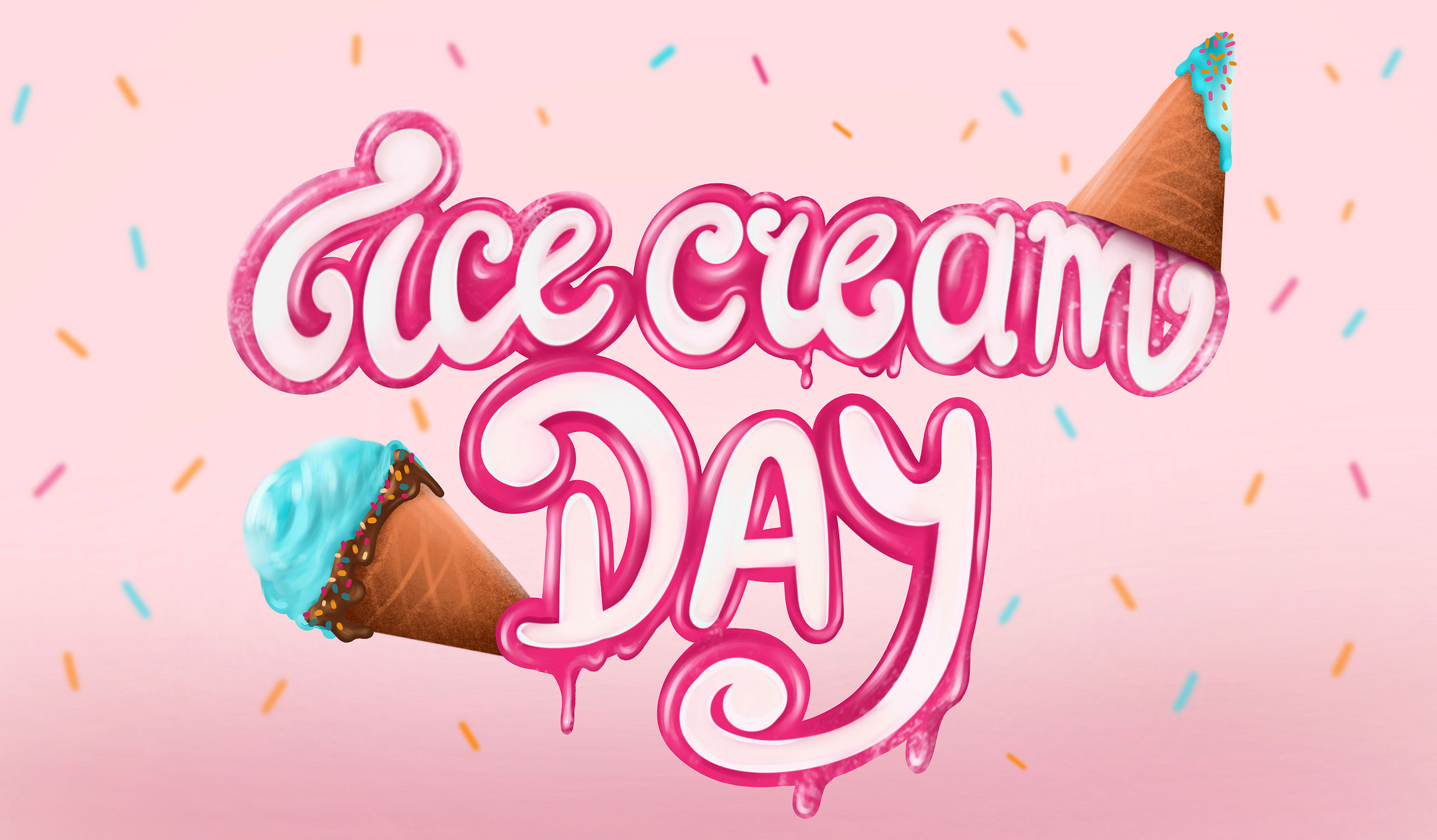 ICE CREAM DAY — Изображение №1 — Брендинг, Иллюстрация на Dprofile