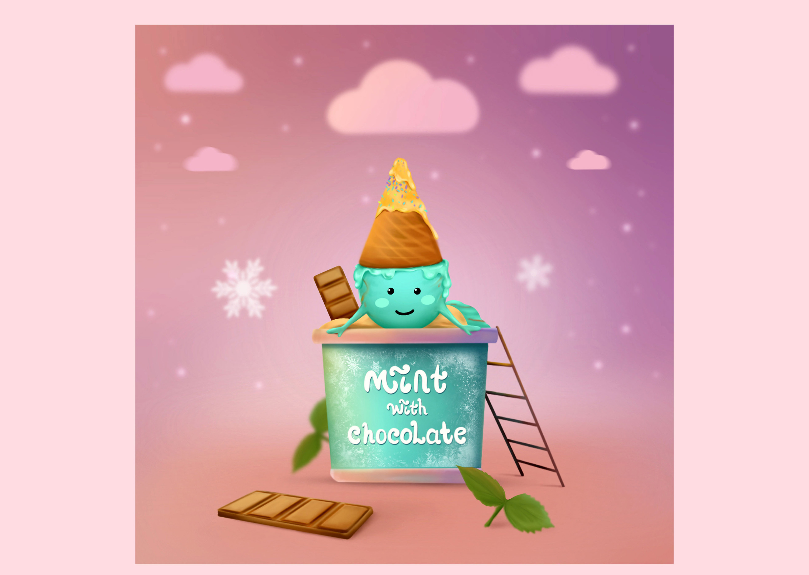 ICE CREAM DAY — Изображение №6 — Брендинг, Иллюстрация на Dprofile