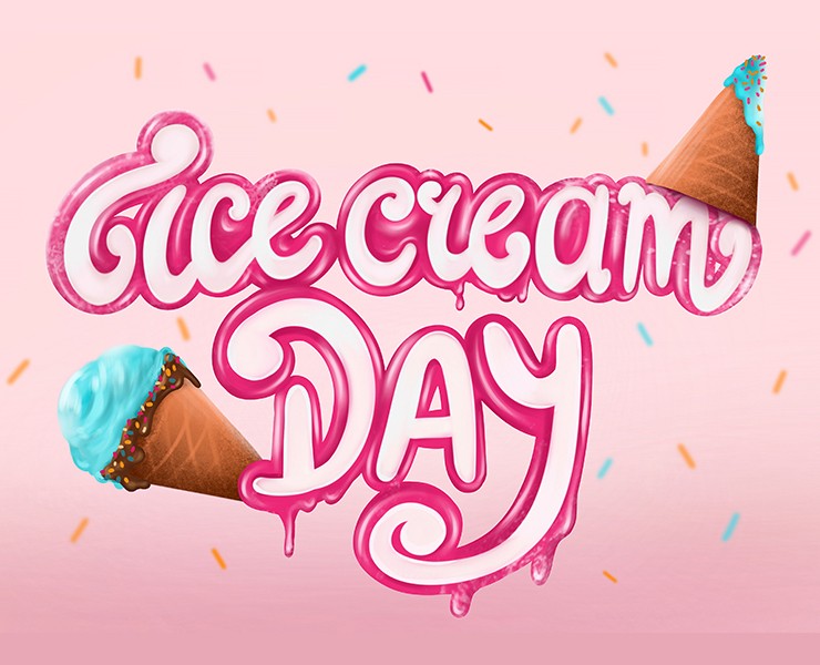 ICE CREAM DAY — Брендинг, Иллюстрация на Dprofile