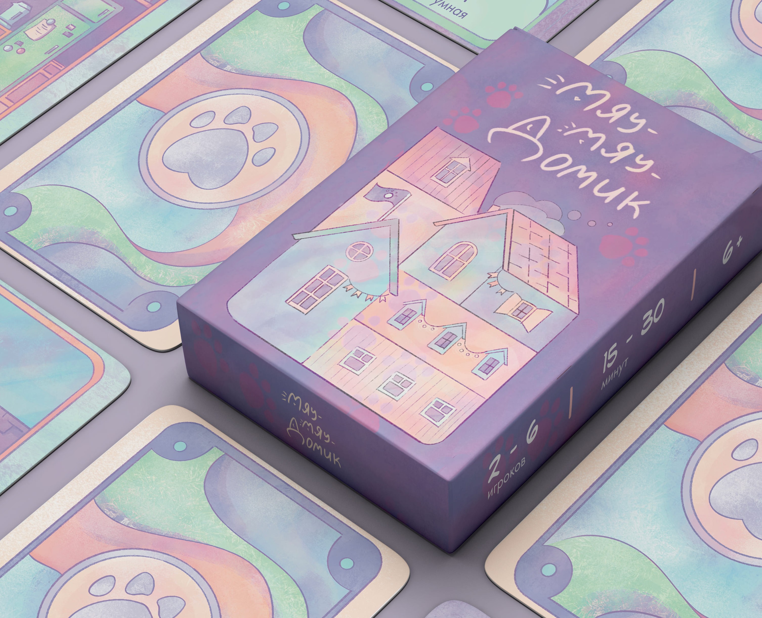 Настольная игра для детей «Мяу-мяу-домик» — Брендинг, Иллюстрация на Dprofile