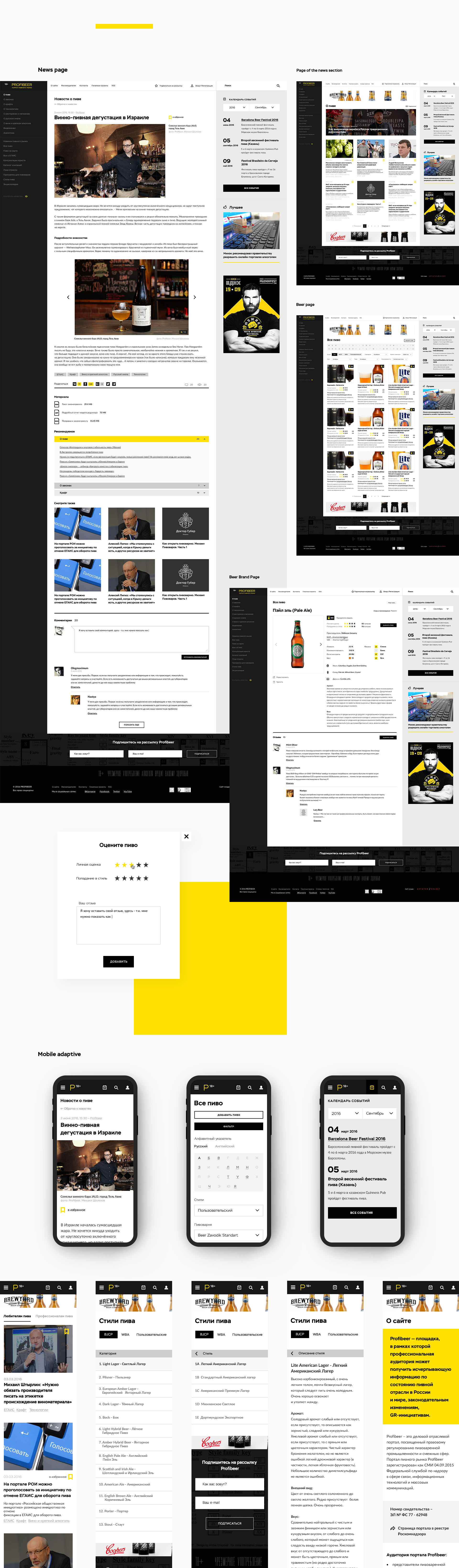 Profibeer — web site — Изображение №7 — Интерфейсы на Dprofile