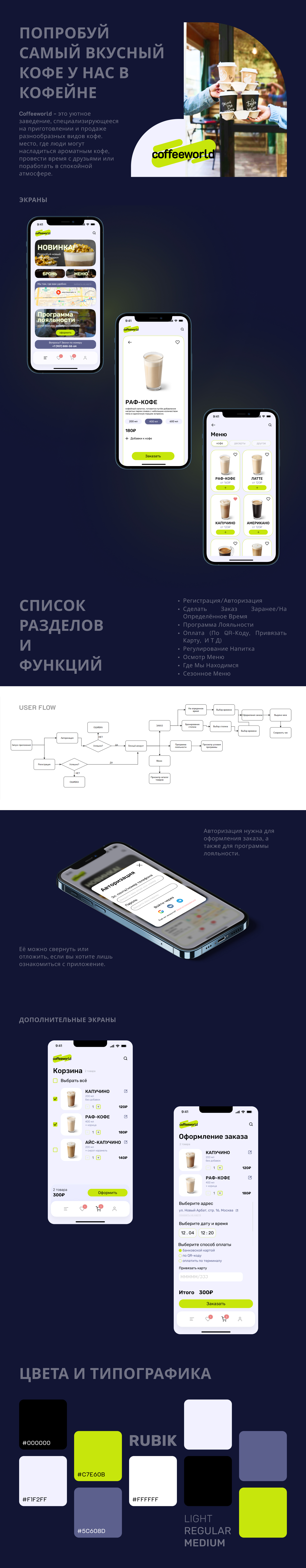 Мобильное приложение для кофейни — Изображение №2 — Интерфейсы, Маркетинг на Dprofile
