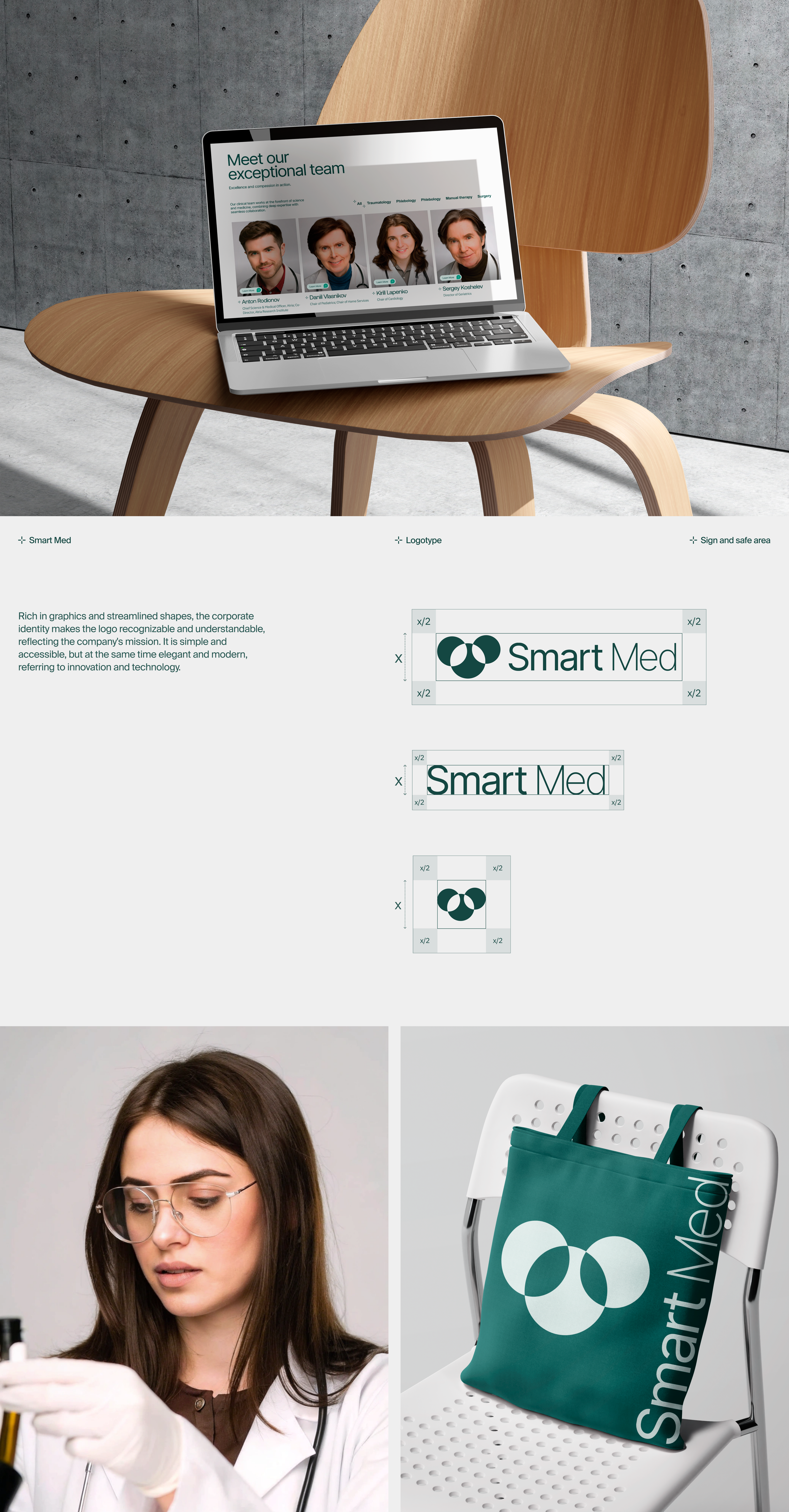 SmartMed Clinics. Branding, Logo-design & Web-concept. — Изображение №4 — Брендинг на Dprofile