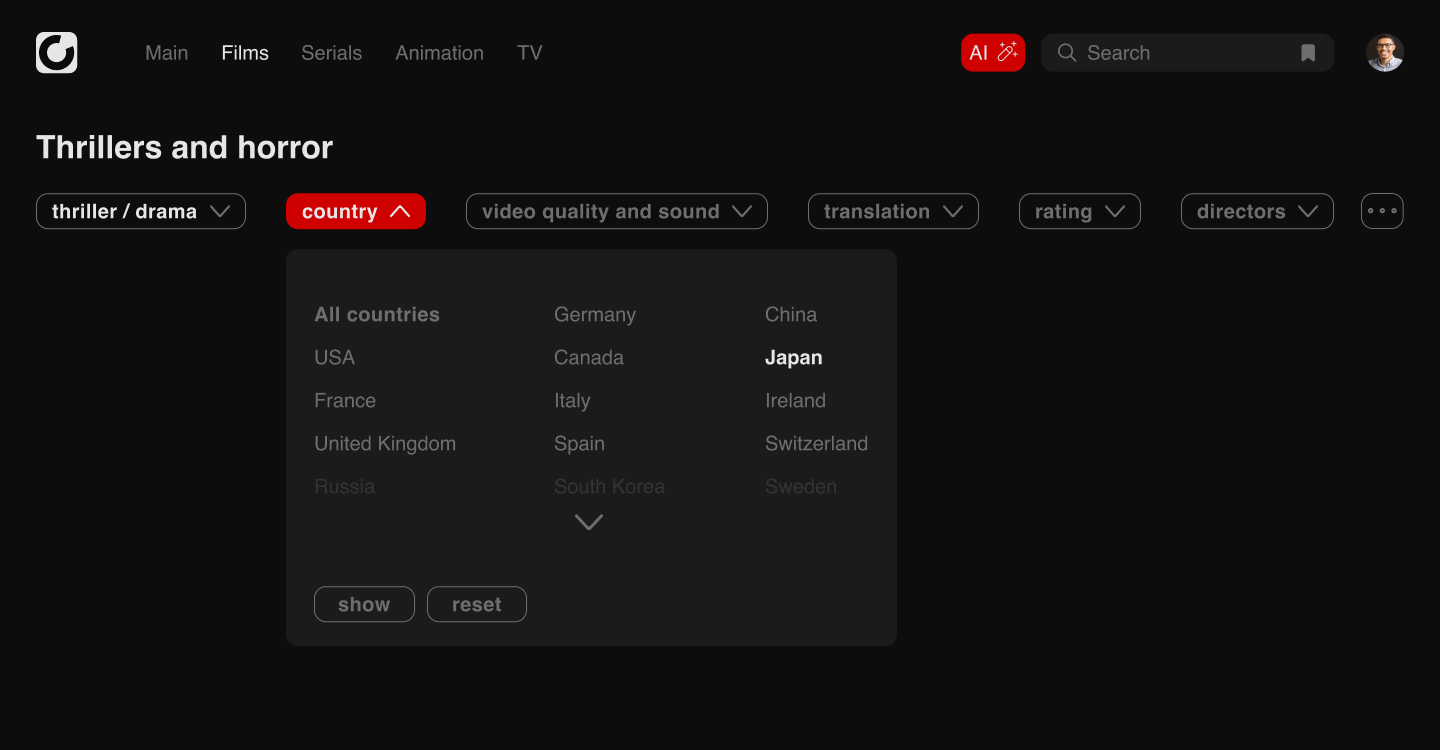 Online movie service | UX UI — Изображение №11 — Интерфейсы на Dprofile