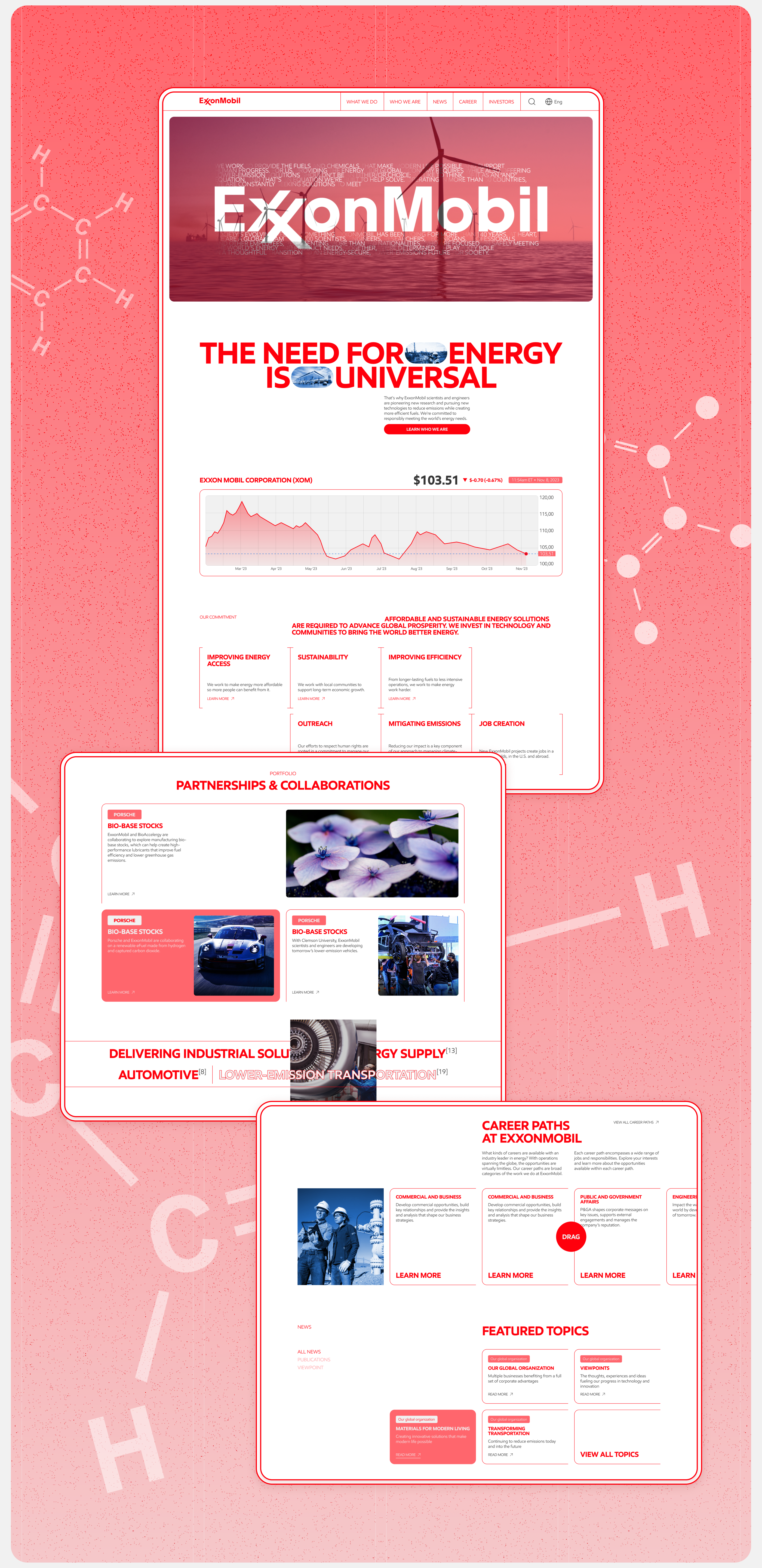 ExxonMobil | Corporate Website Redesign — Изображение №3 — Интерфейсы, 3D на Dprofile