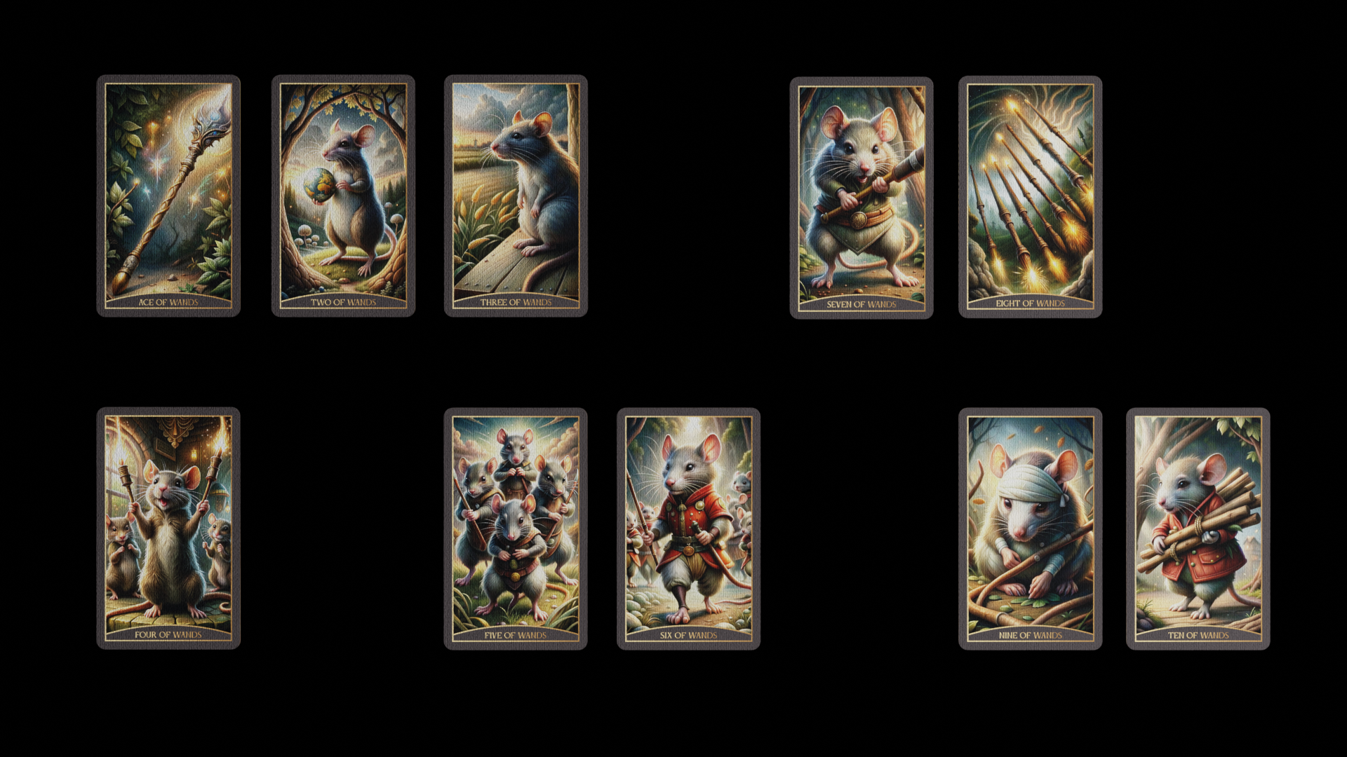 Дизайн 78 карт "Таро Крыс" — Изображение №2 — Иллюстрация, Графика на Dprofile