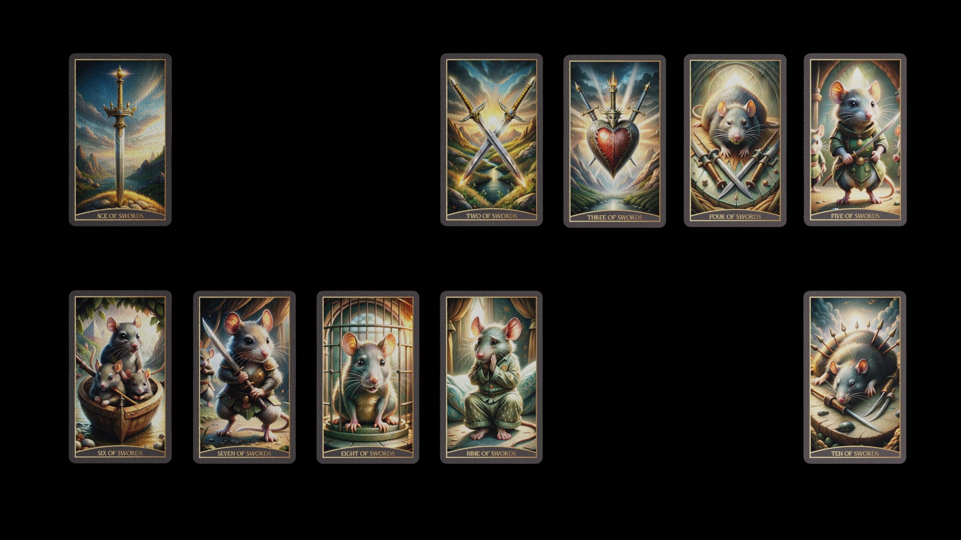 Дизайн 78 карт "Таро Крыс" — Изображение №6 — Иллюстрация, Графика на Dprofile