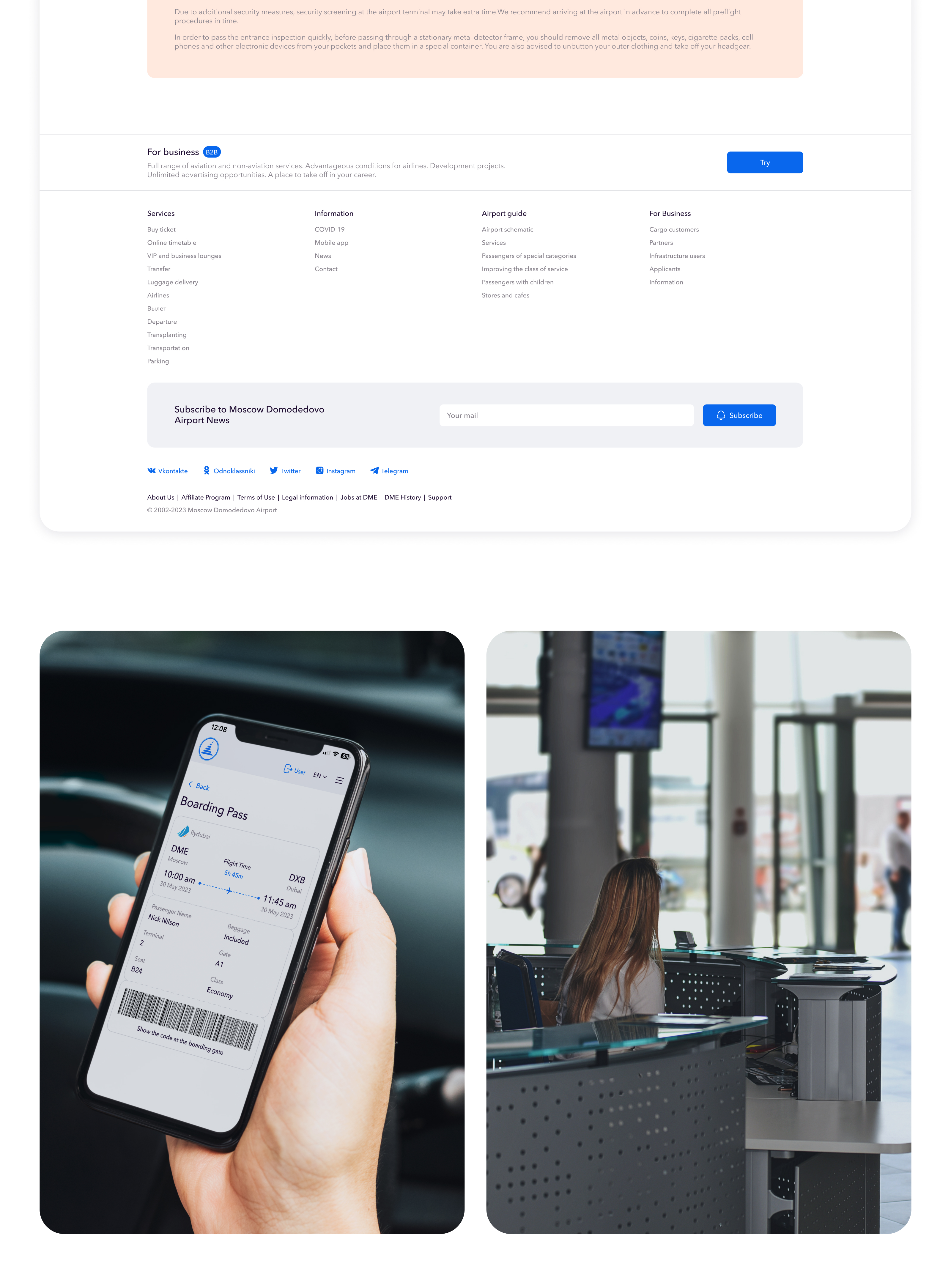 Moscow Domodedovo Airport │Web — Изображение №12 — Интерфейсы, Маркетинг на Dprofile
