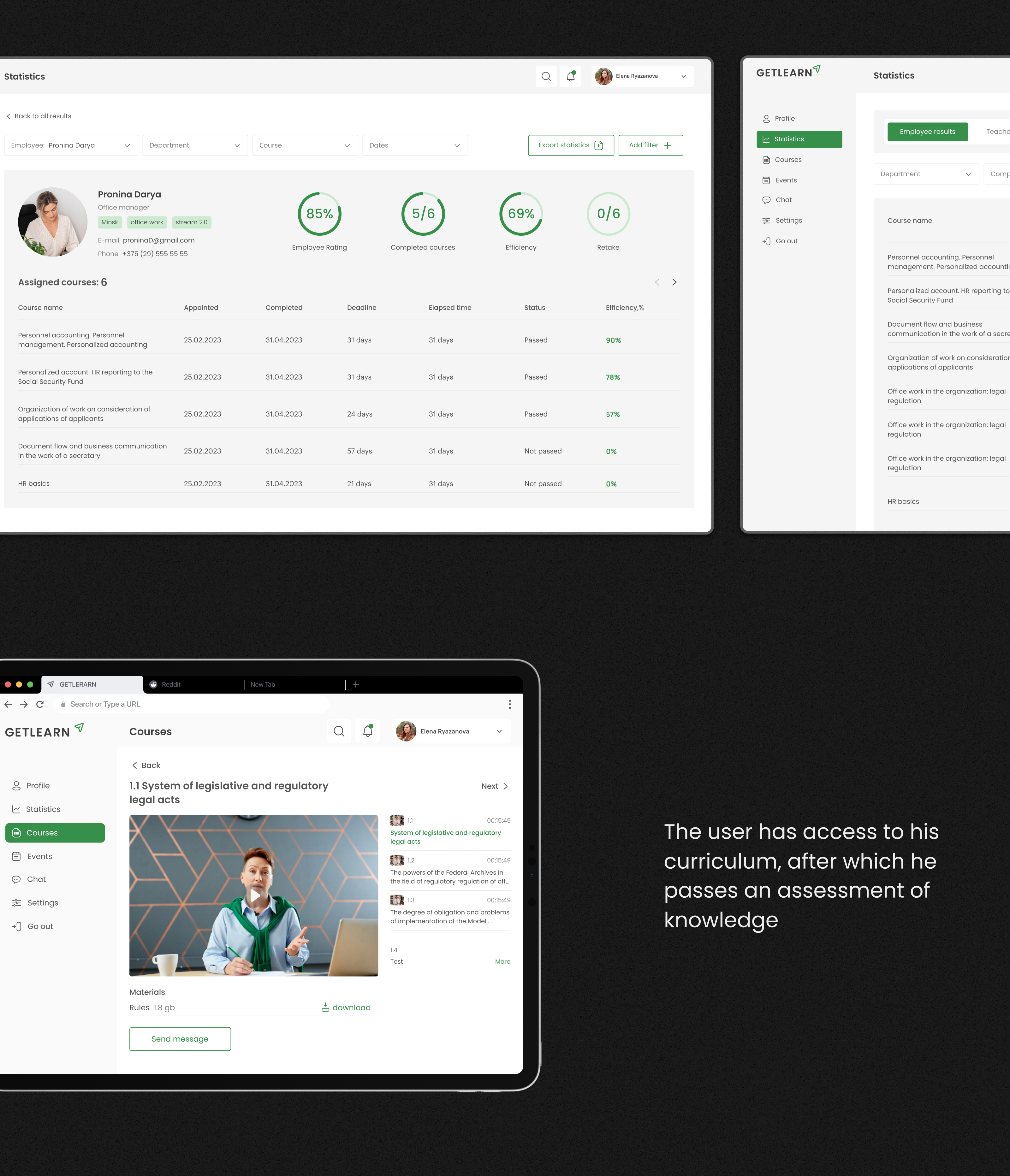 Getlearn │ E-learning platform — Изображение №6 — Интерфейсы, Маркетинг на Dprofile