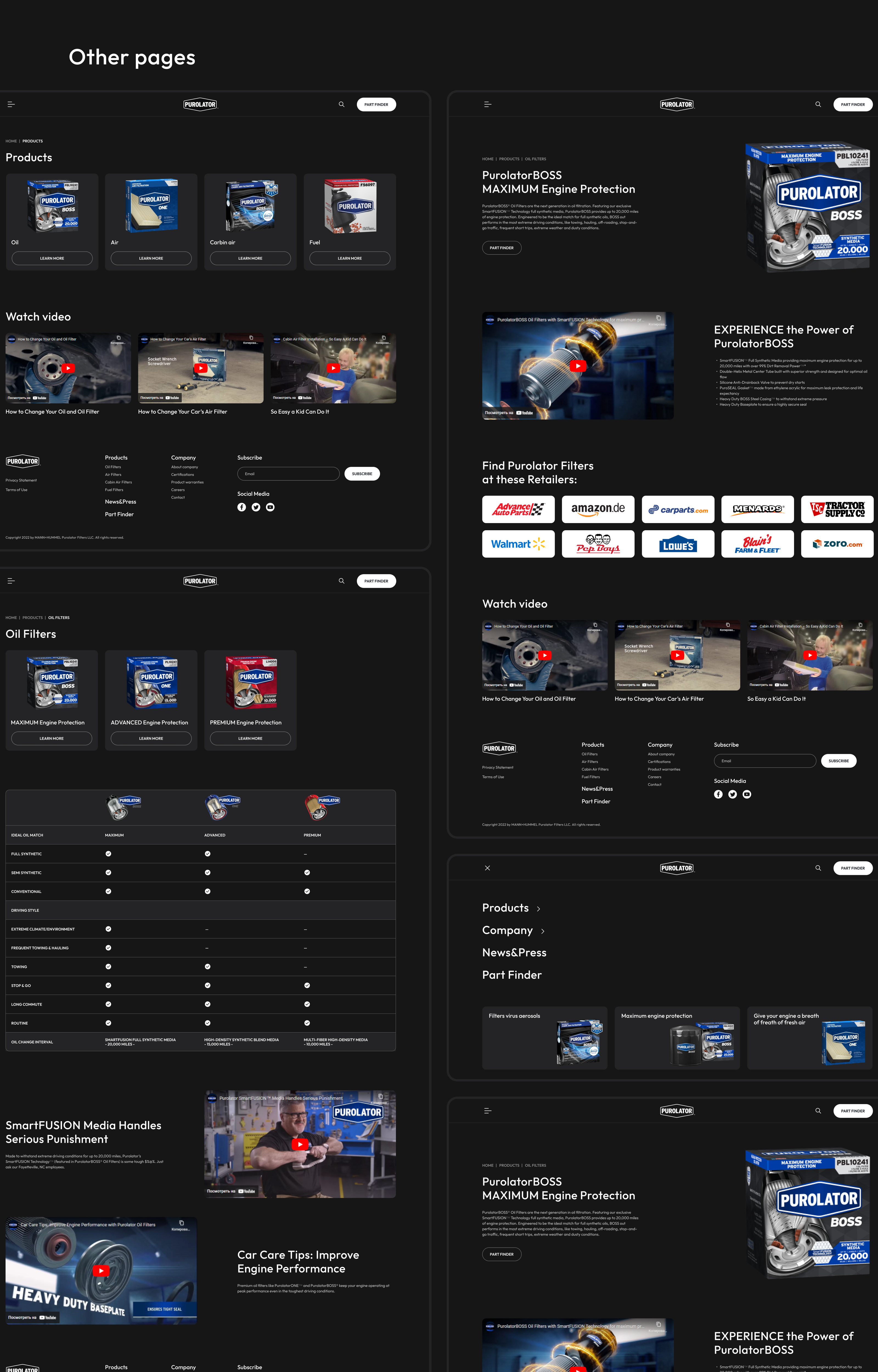 Purolator │ Web — Изображение №10 — Интерфейсы, Маркетинг на Dprofile