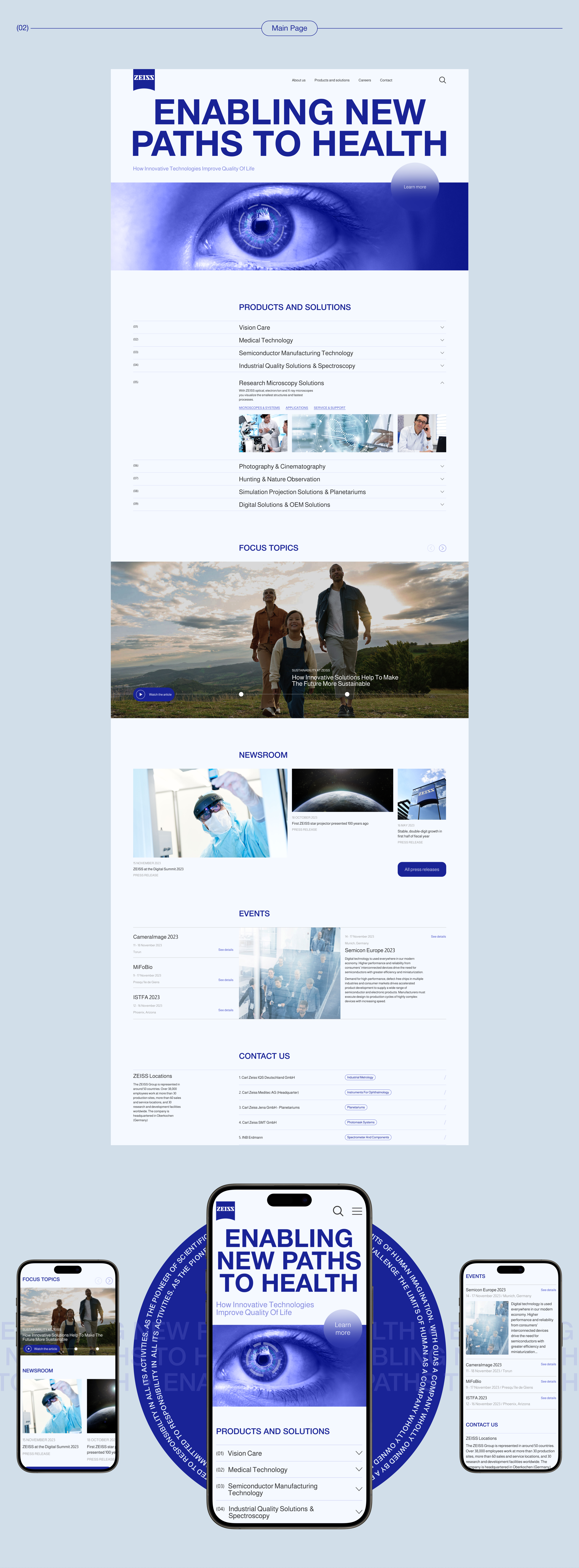 ZEISS | Corporate website redesign — Изображение №3 — Интерфейсы на Dprofile