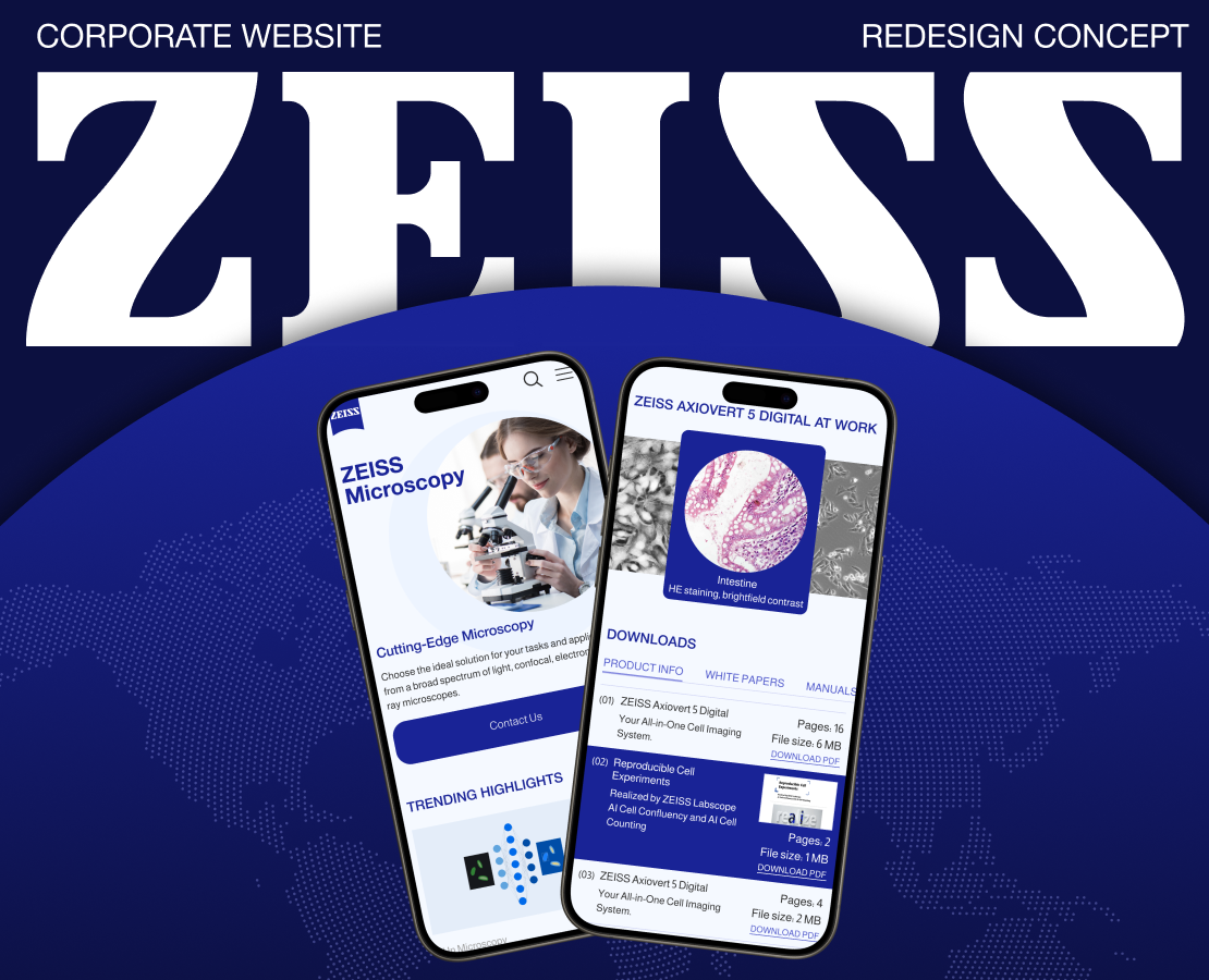 ZEISS | Corporate website redesign — Интерфейсы на Dprofile