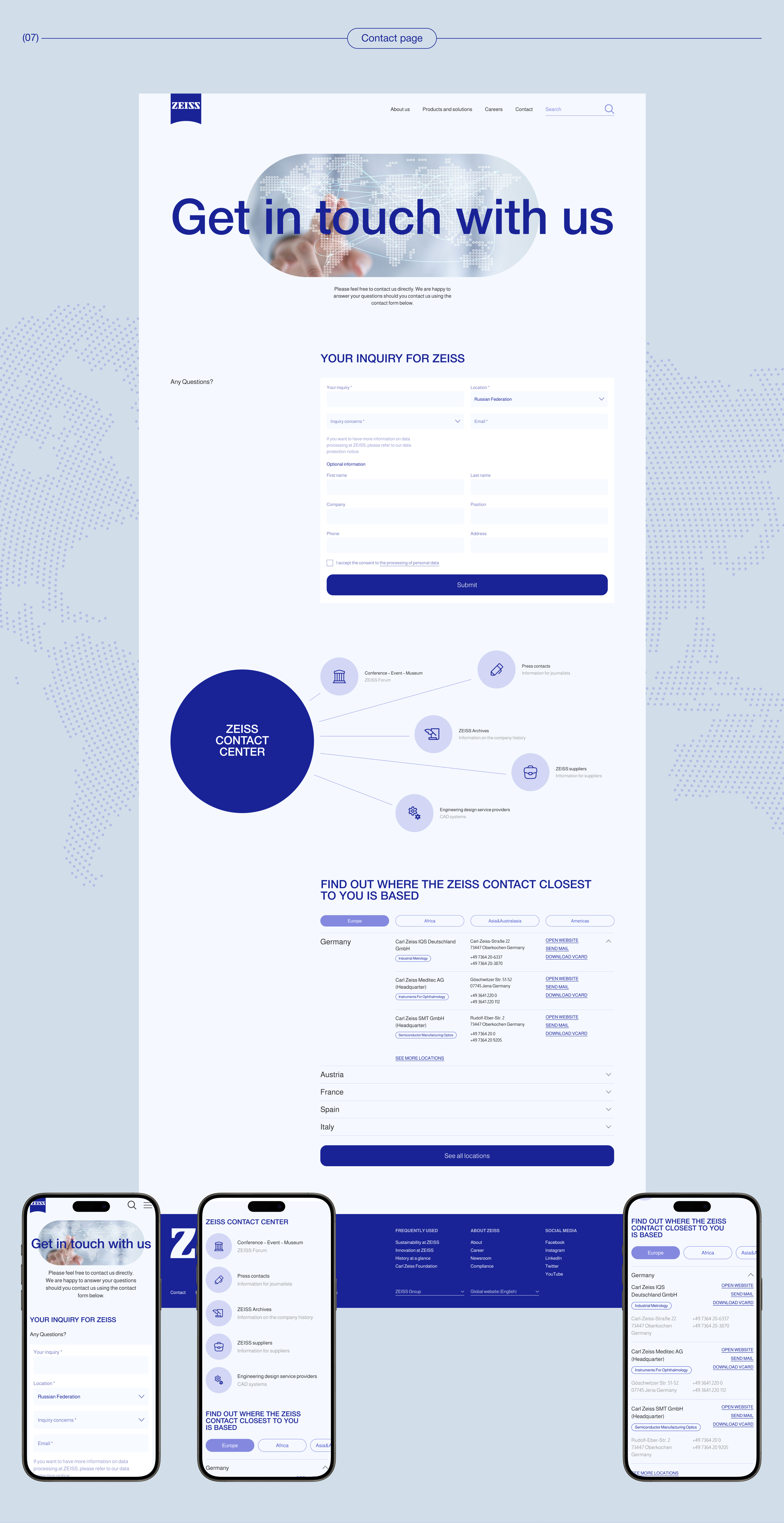 ZEISS | Corporate website redesign — Изображение №10 — Интерфейсы на Dprofile