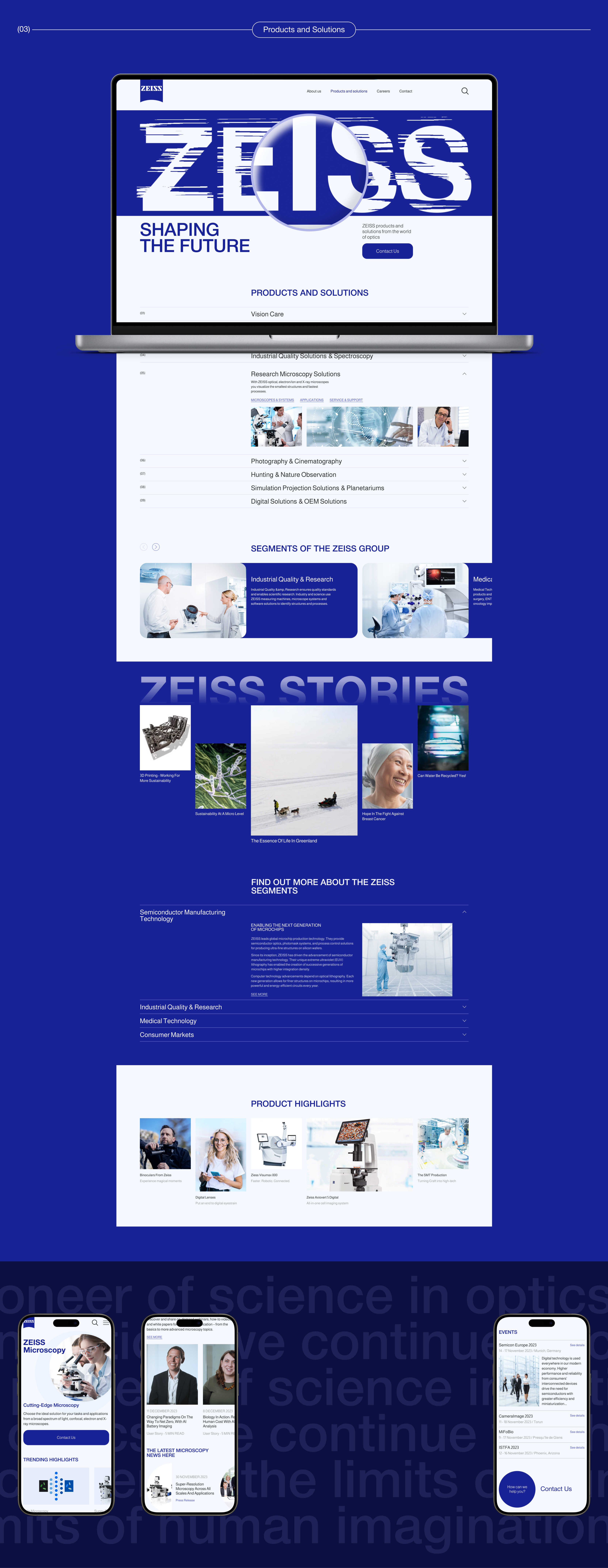 ZEISS | Corporate website redesign — Изображение №5 — Интерфейсы на Dprofile