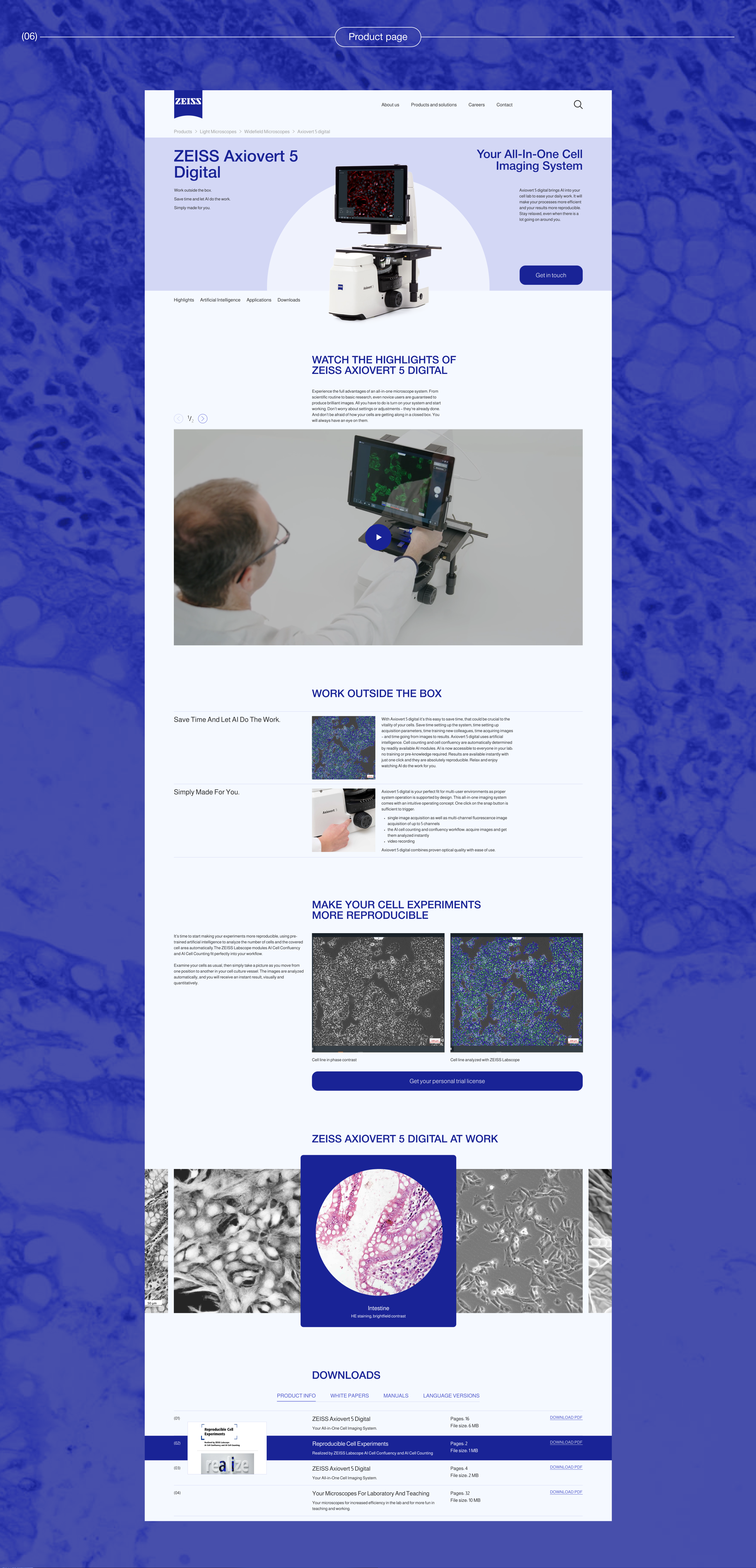 ZEISS | Corporate website redesign — Изображение №8 — Интерфейсы на Dprofile