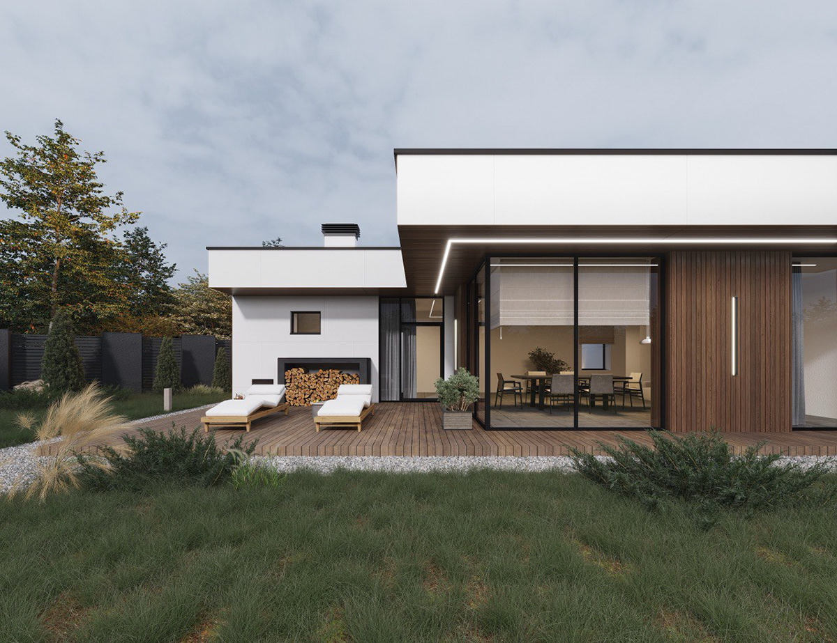 Визуализация здания бани в современном стиле — Изображение №3 — Иллюстрация, 3D на Dprofile