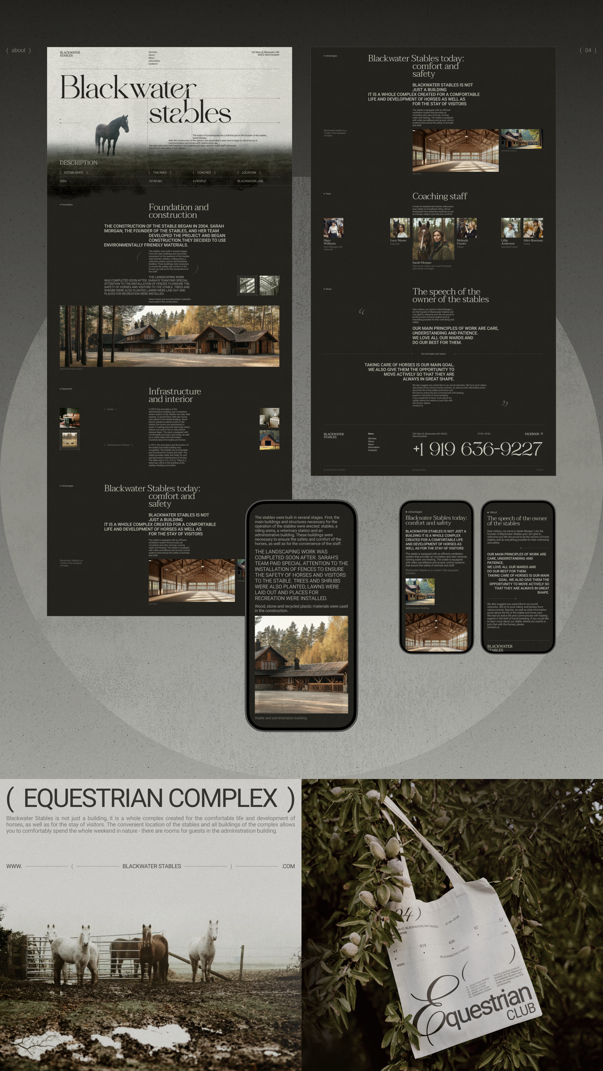 Blackwater Stables — Изображение №10 — Интерфейсы, Брендинг на Dprofile