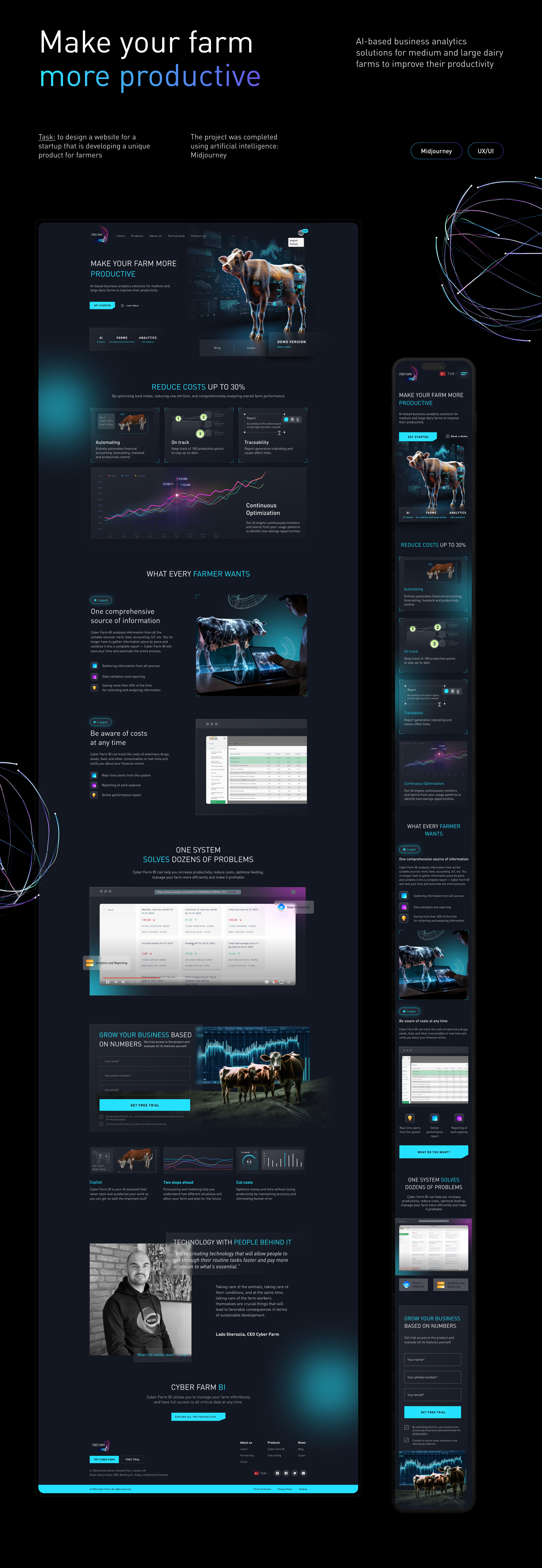 Cyber Farm / AI / Web-design — Изображение №2 — Интерфейсы на Dprofile