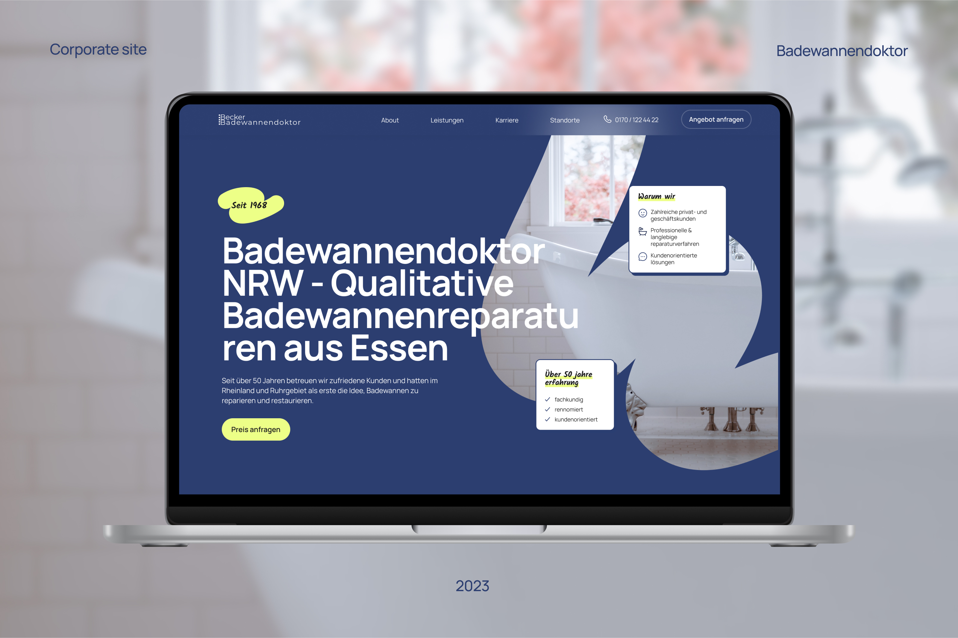 Badewannendoktor |сайт реставрации ван — Изображение №1 — Интерфейсы на Dprofile