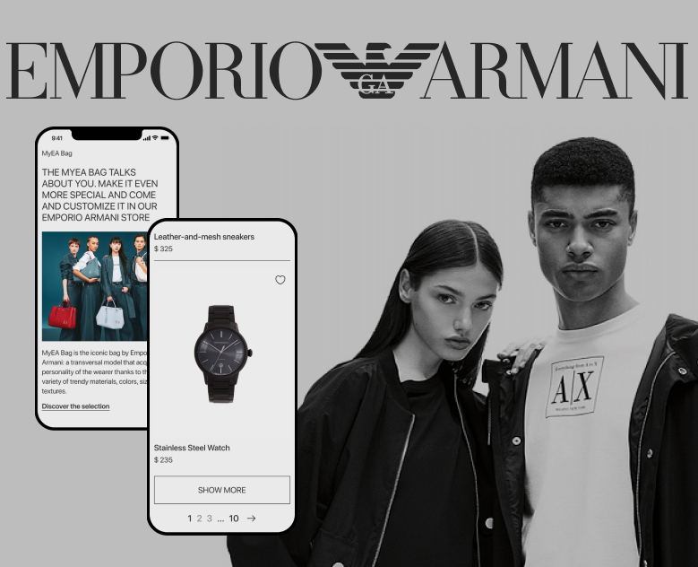 Emporio Armani | E-commerce redesign на Dprofile