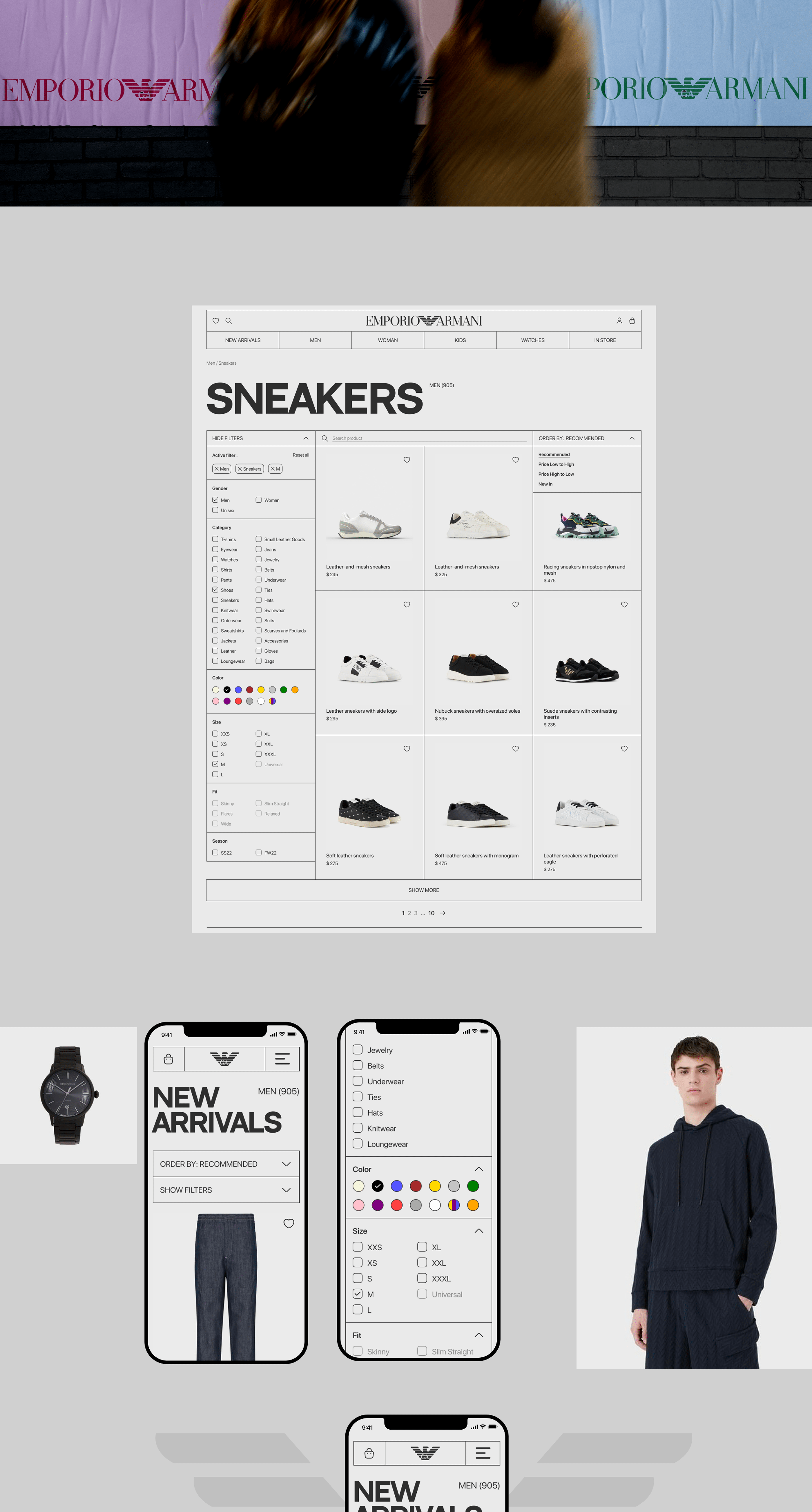 Emporio Armani | E-commerce redesign — Изображение №3 — Интерфейсы на Dprofile