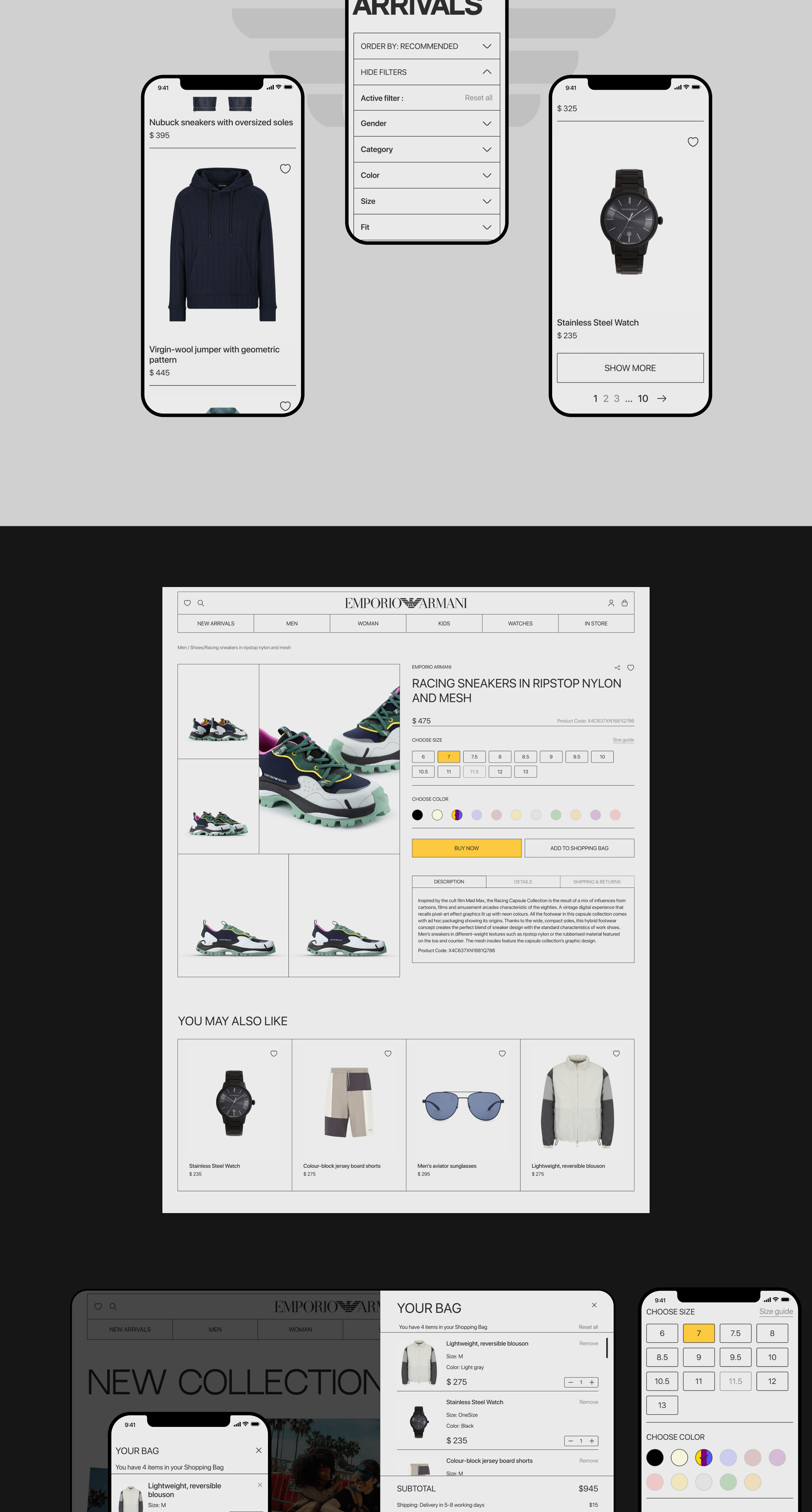 Emporio Armani | E-commerce redesign — Изображение №4 — Интерфейсы на Dprofile