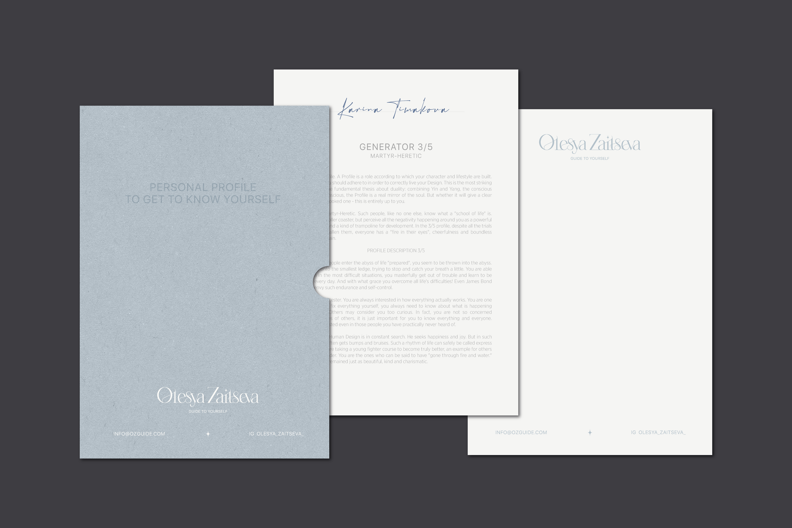 LOGO & VISUAL FOR PERSONAL BRAND OLESYA ZAYTSEVA — Изображение №8 — Брендинг, Графика на Dprofile