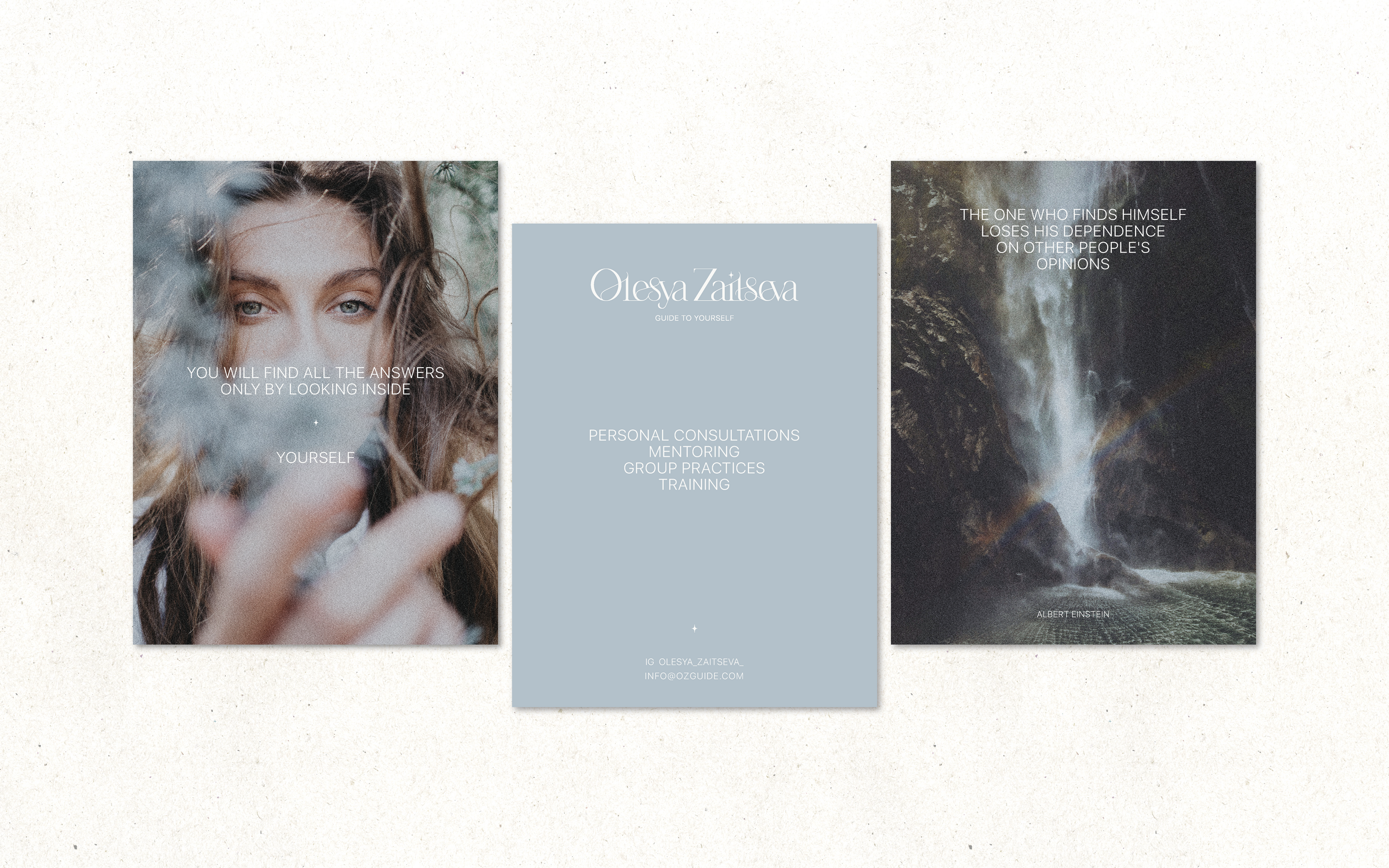 LOGO & VISUAL FOR PERSONAL BRAND OLESYA ZAYTSEVA — Изображение №10 — Брендинг, Графика на Dprofile