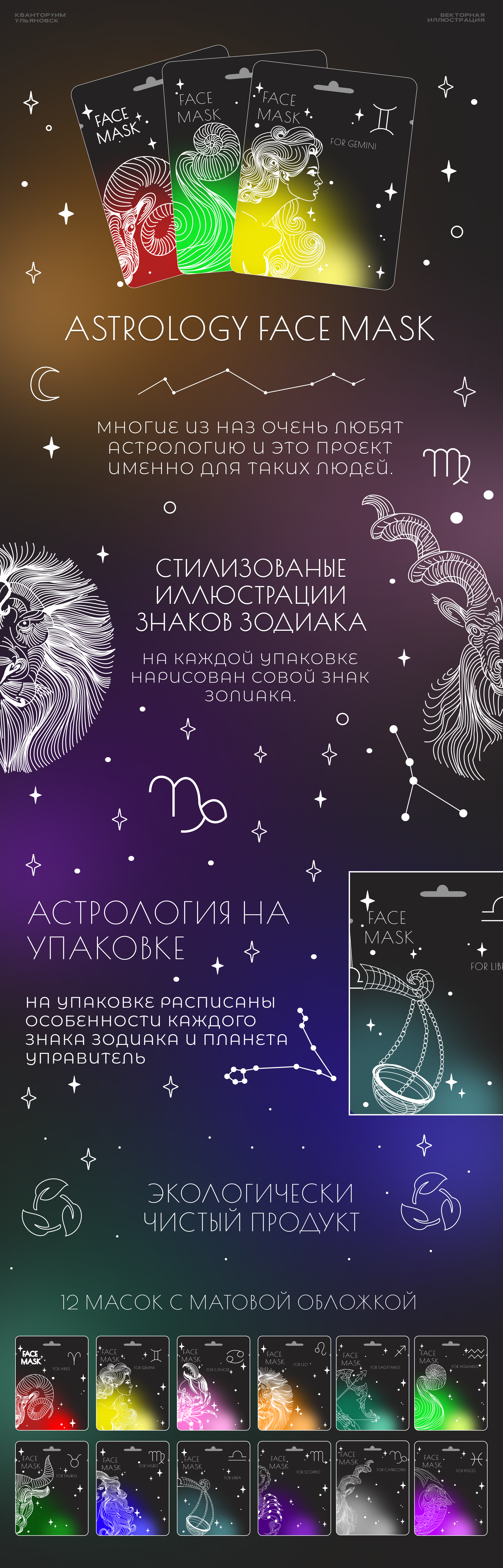 ASTROLOGY FAСE MASK — Изображение №1 — Интерфейсы, Брендинг на Dprofile