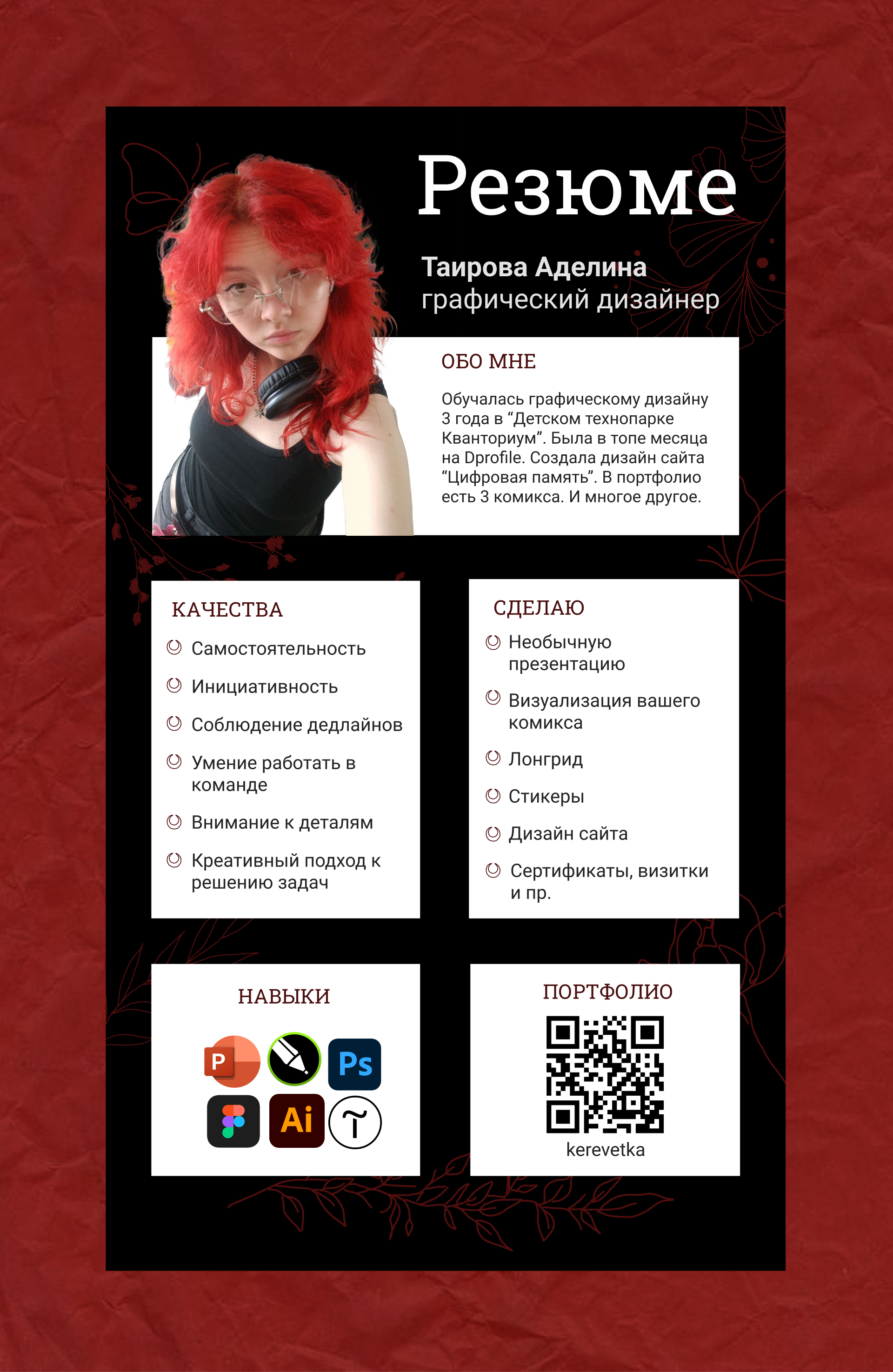Мое резюме — Изображение №1 — Брендинг, Графика на Dprofile
