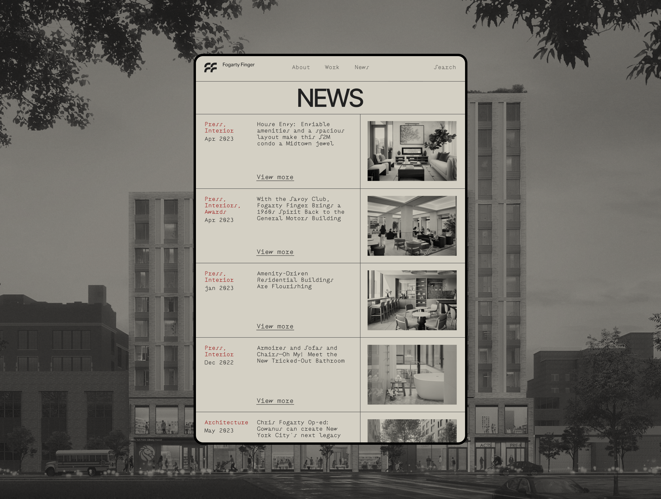 Fogarty Finger / corporate website — Изображение №15 — Интерфейсы, Брендинг на Dprofile