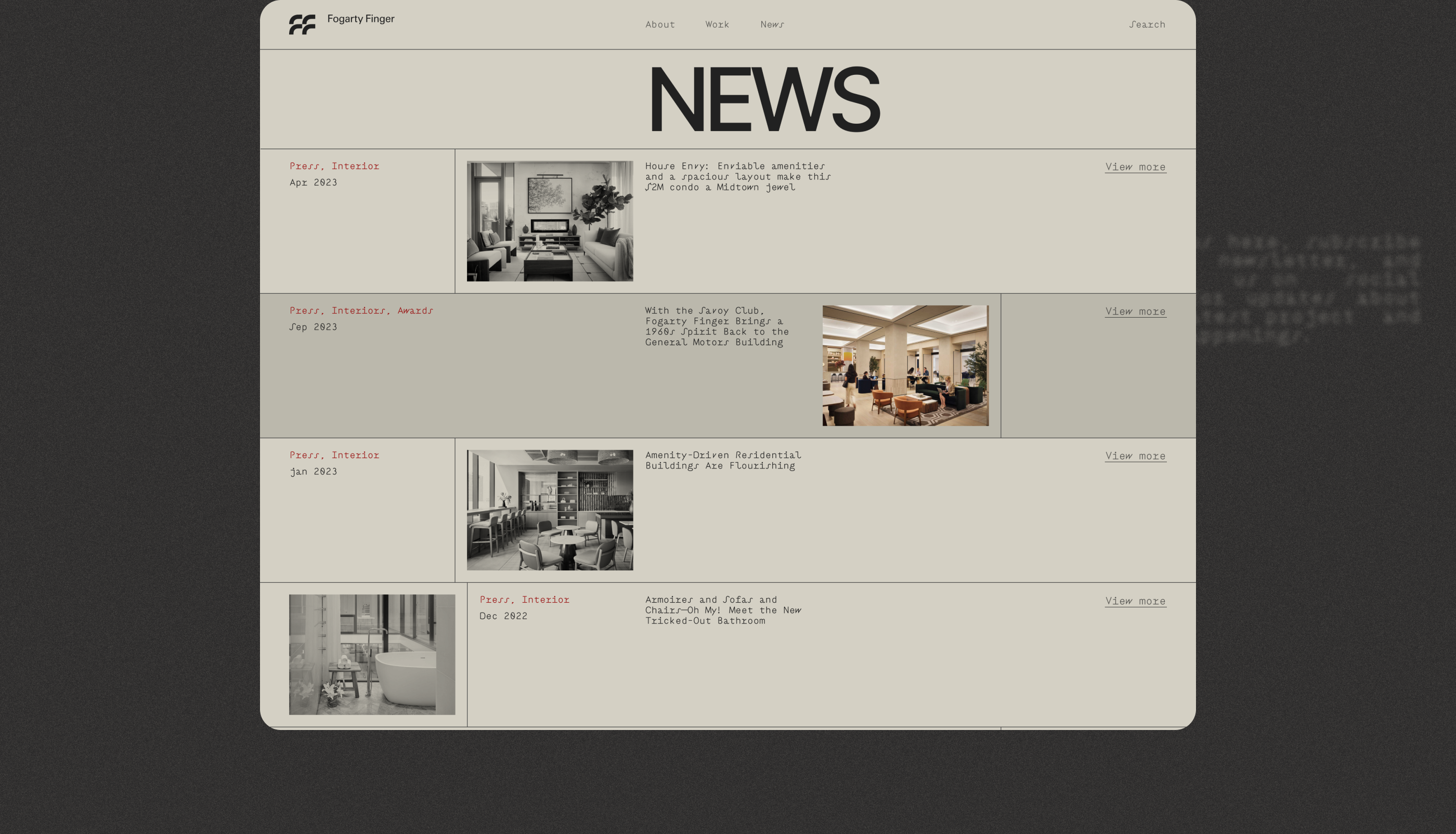 Fogarty Finger / corporate website — Изображение №14 — Интерфейсы, Брендинг на Dprofile