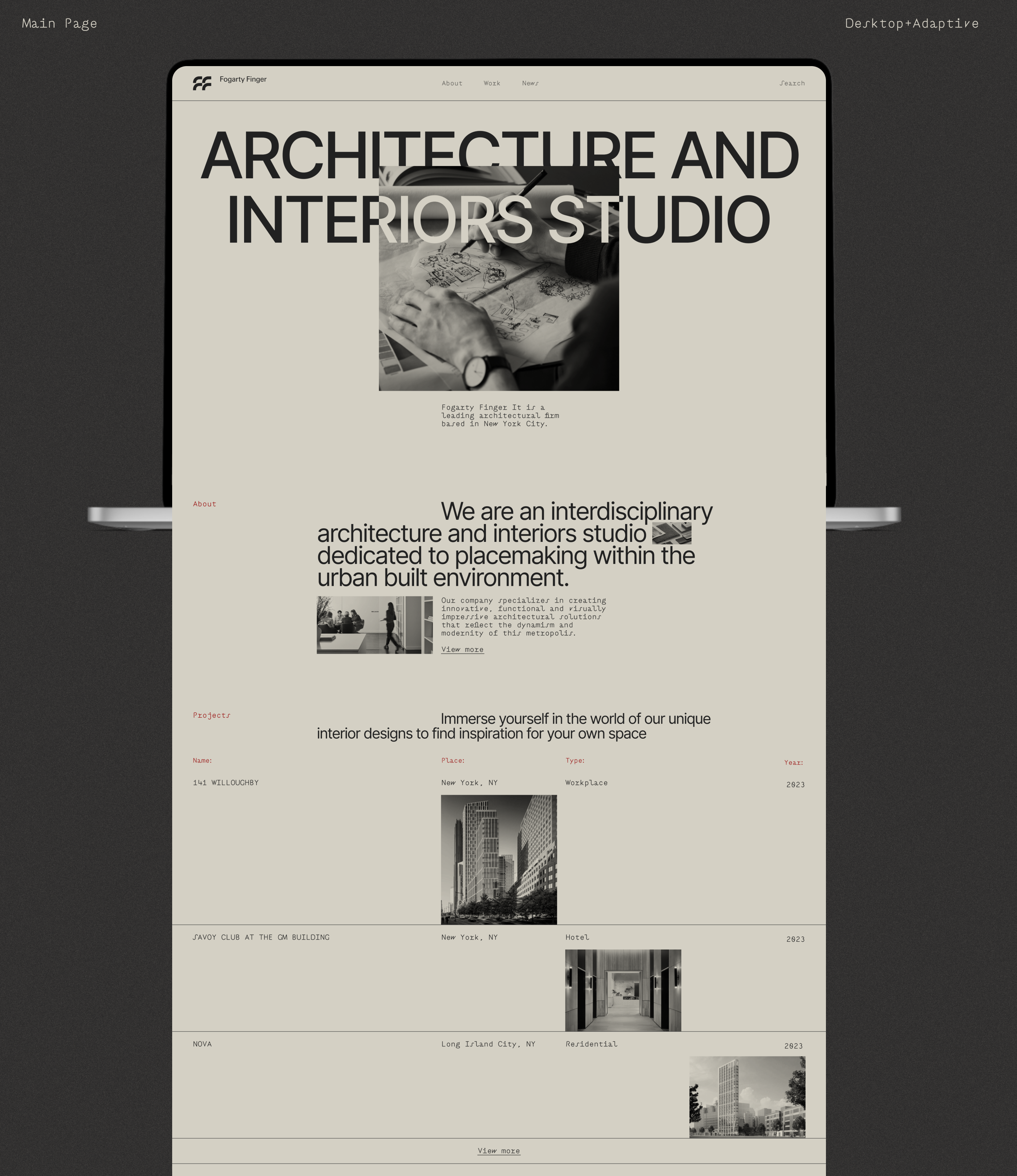 Fogarty Finger / corporate website — Изображение №2 — Интерфейсы, Брендинг на Dprofile
