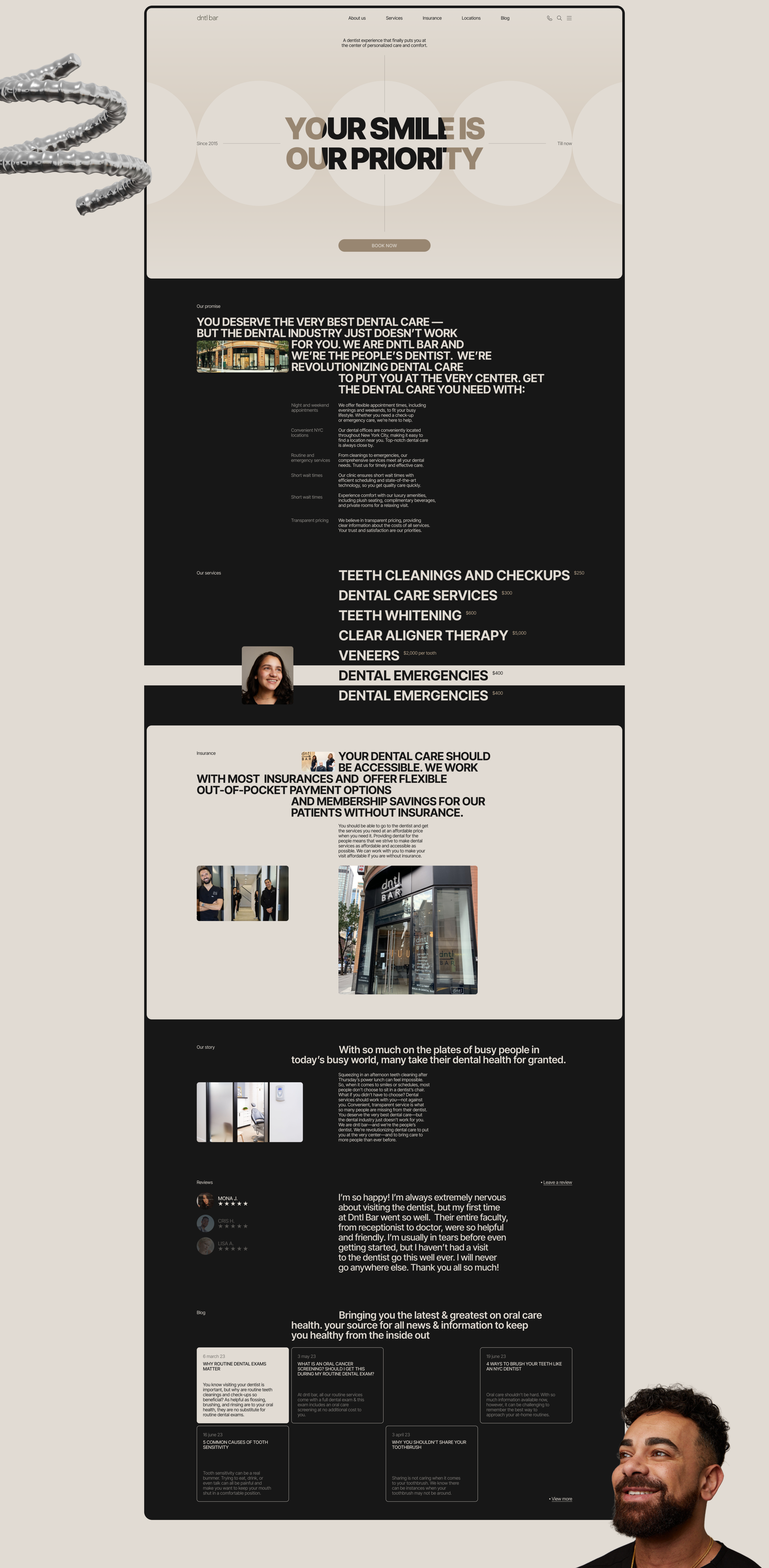 Redesign of the dentistry website — Изображение №2 — Интерфейсы, Брендинг на Dprofile