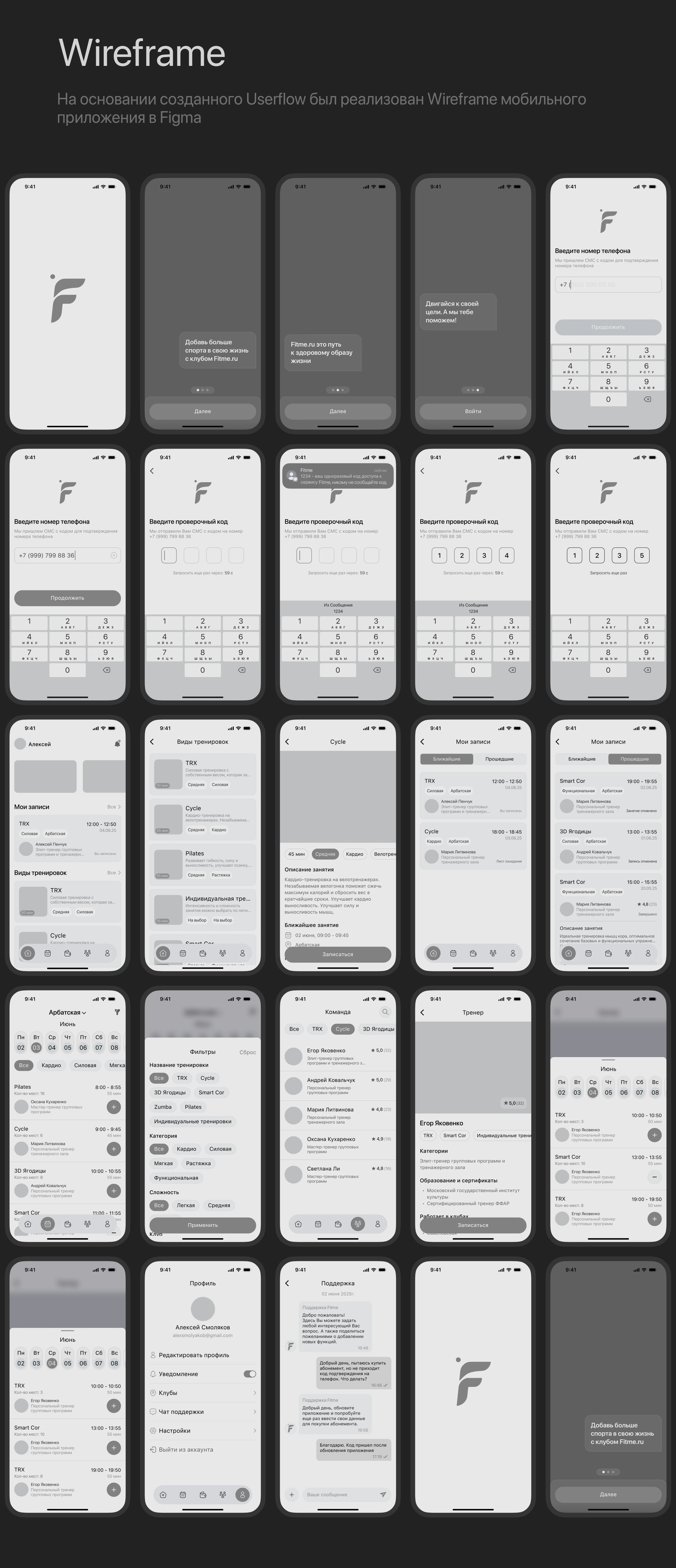 Fitness App FITME // Фитнес-приложение FITME — Изображение №3 — Интерфейсы на Dprofile