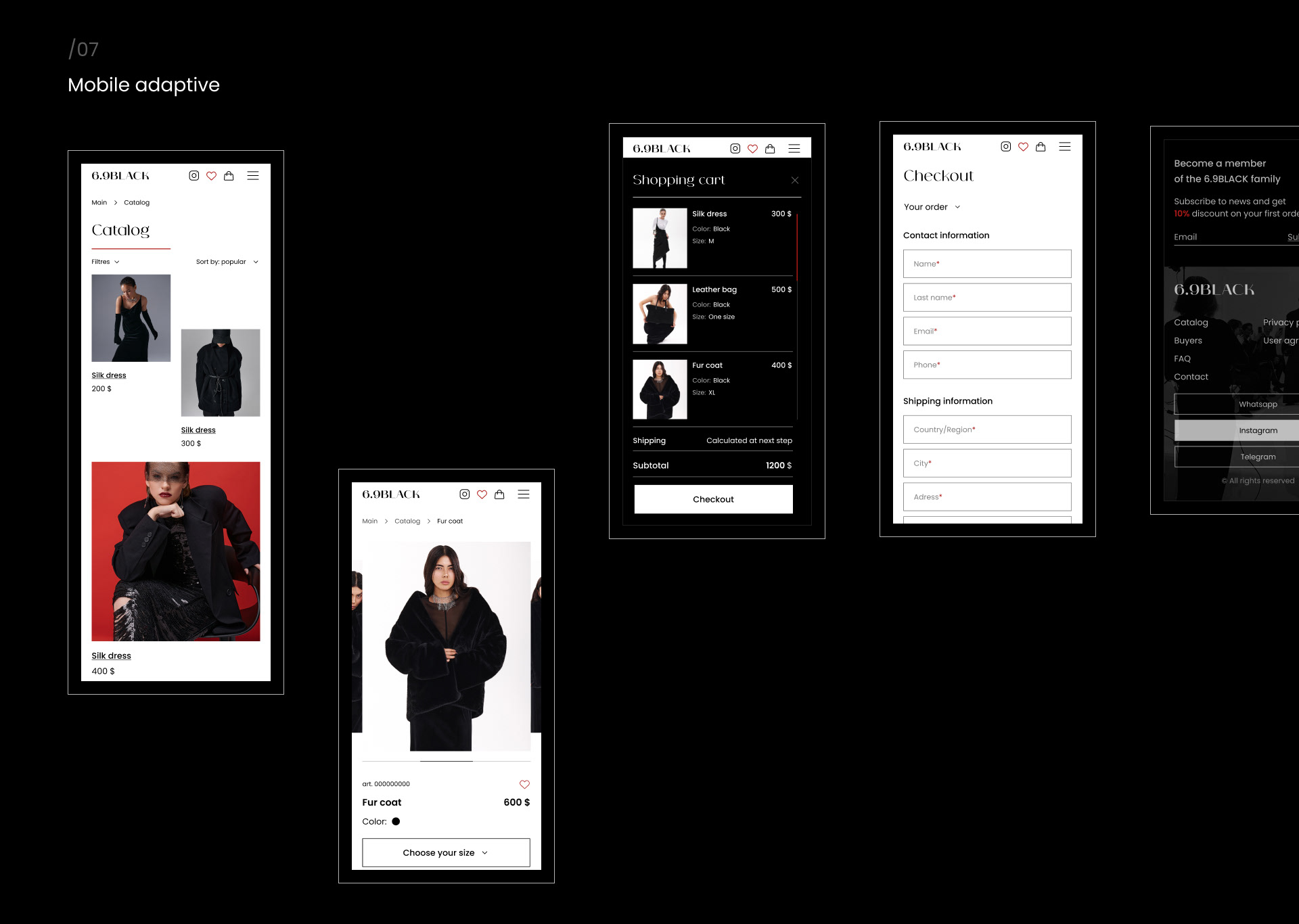 Online women's clothing store — Изображение №8 — Интерфейсы на Dprofile