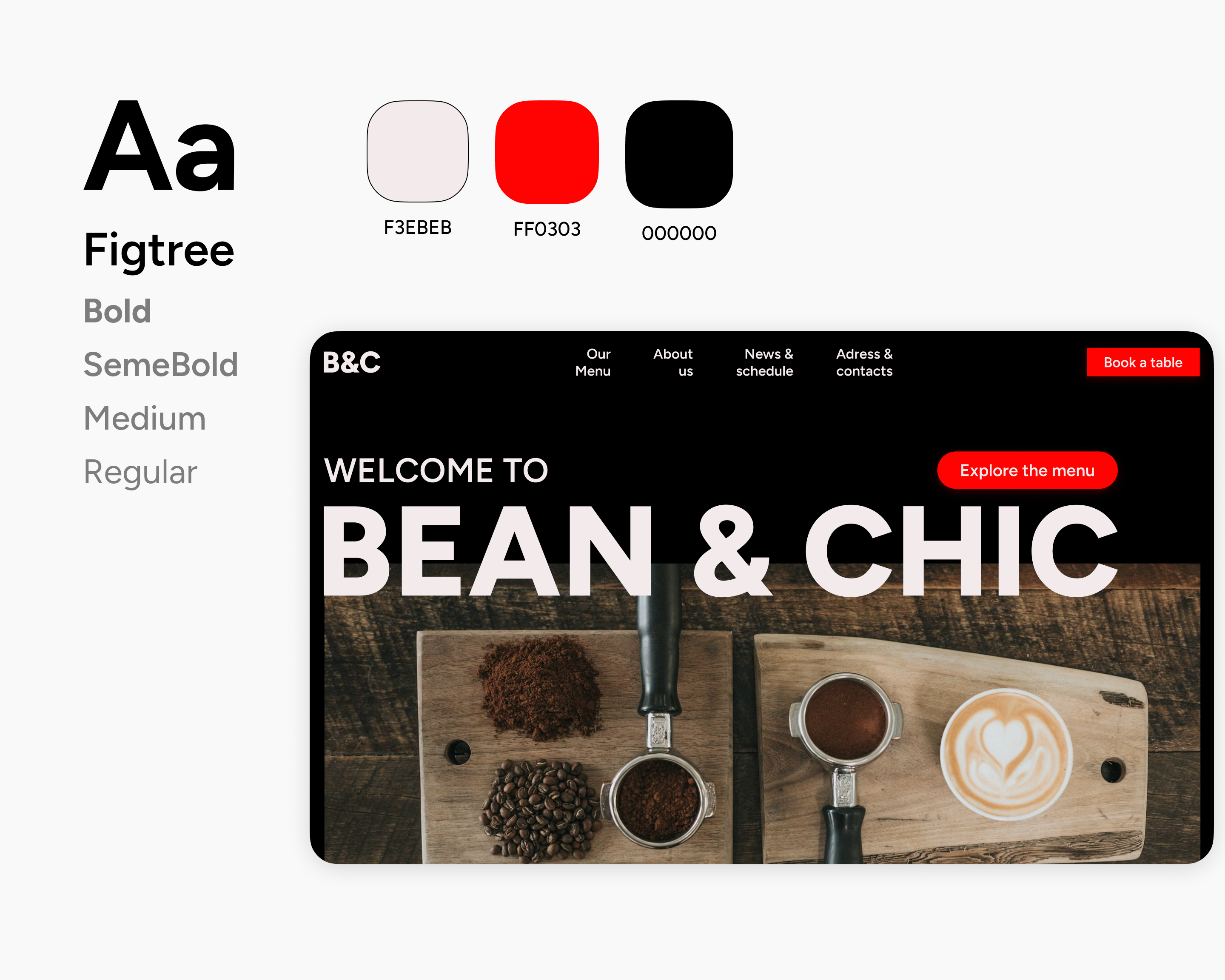 Bean & Chic - Cafe Web Design — Изображение №2 — Интерфейсы на Dprofile
