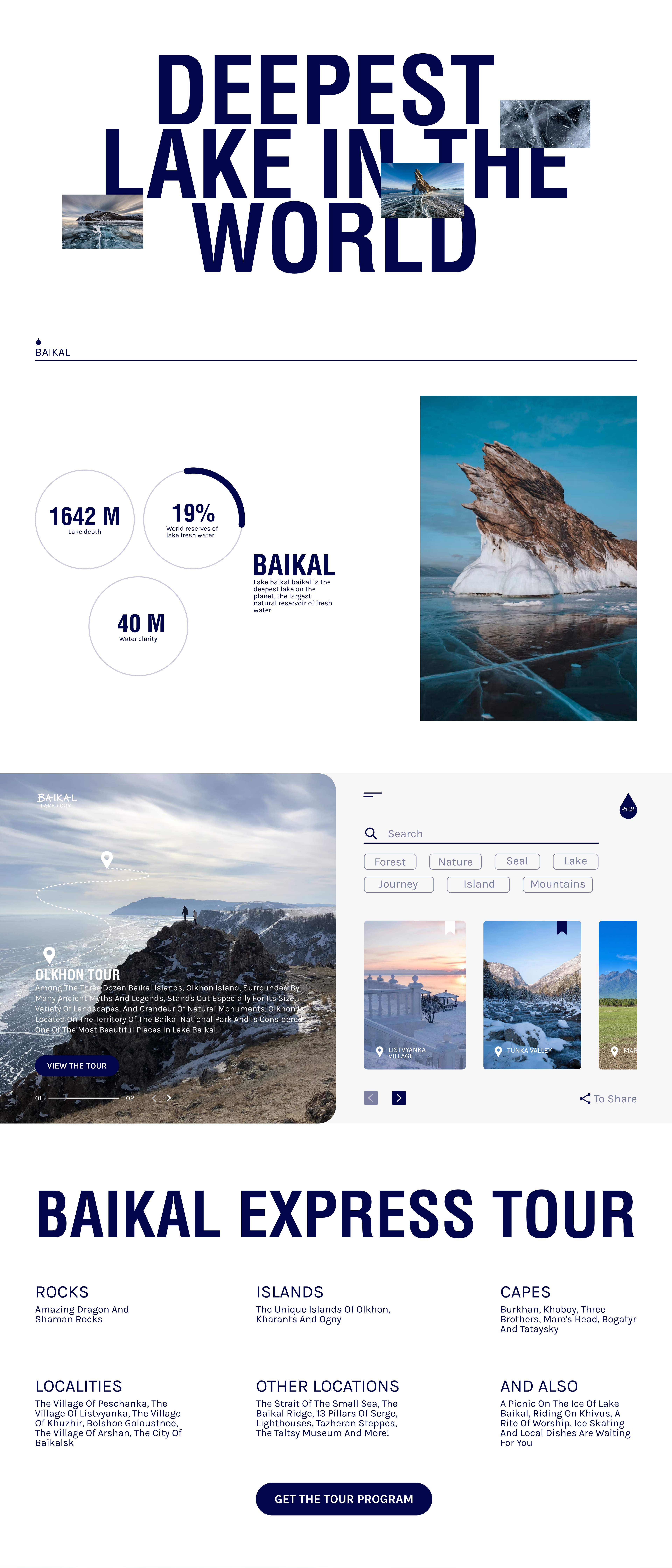Baikal travel agency website — Изображение №2 — Интерфейсы, Брендинг на Dprofile