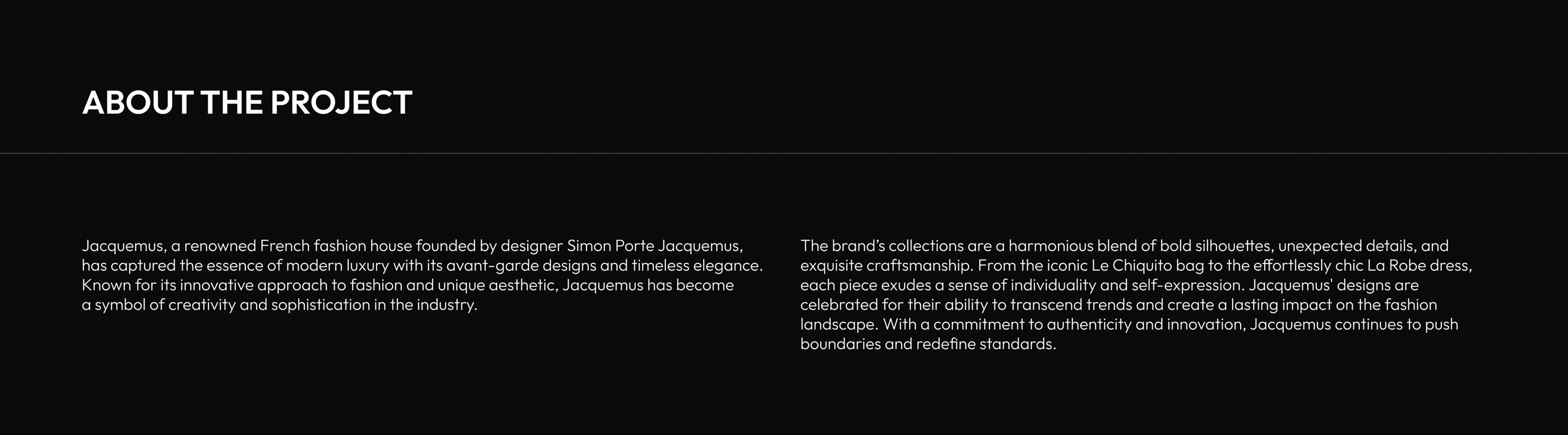 Jacquemus website — Изображение №2 — Интерфейсы, Анимация на Dprofile