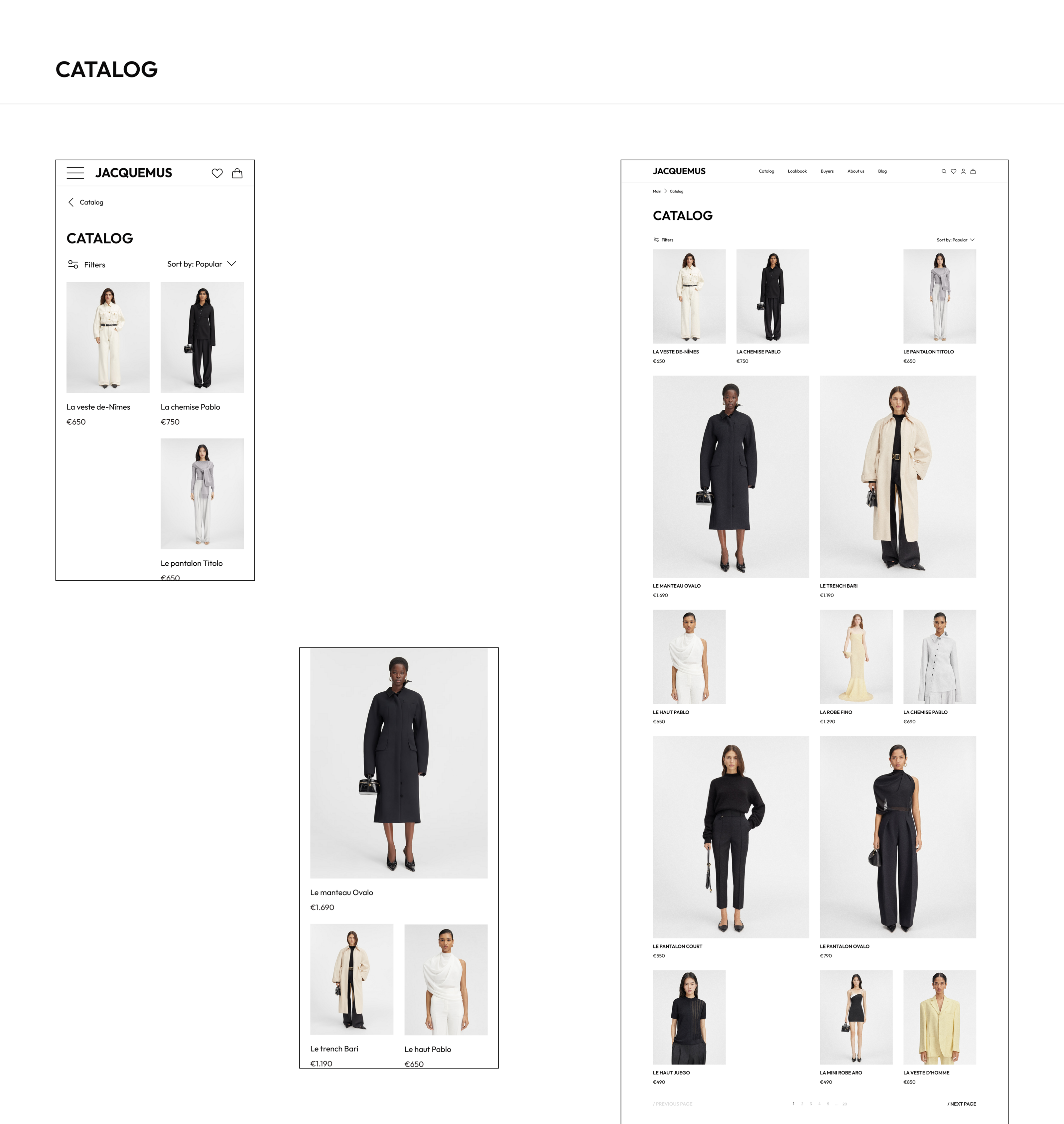 Jacquemus website — Изображение №9 — Интерфейсы, Анимация на Dprofile