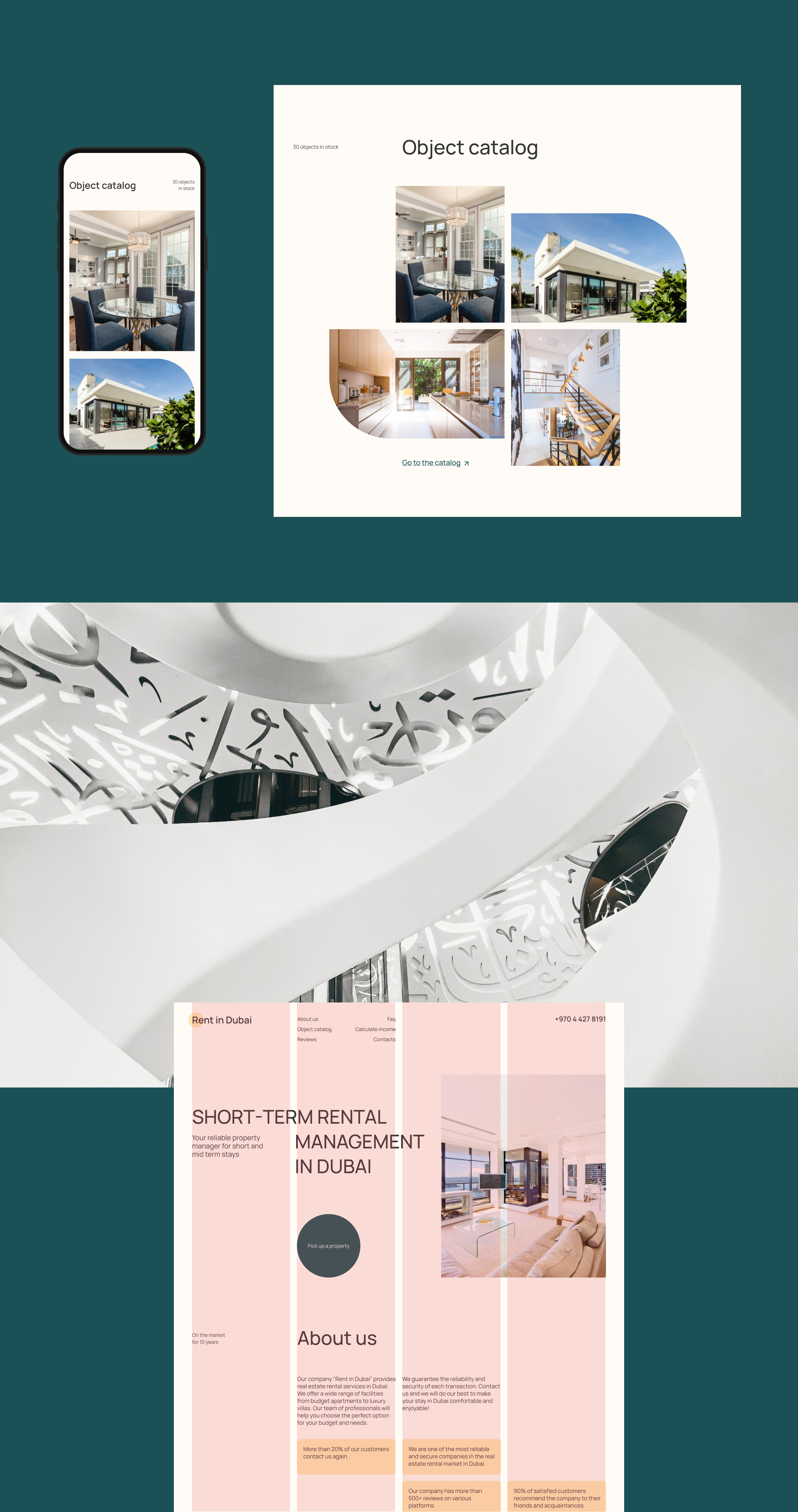 Landing page Аренда недвижимости в Дубае — Изображение №2 — Интерфейсы, Маркетинг на Dprofile