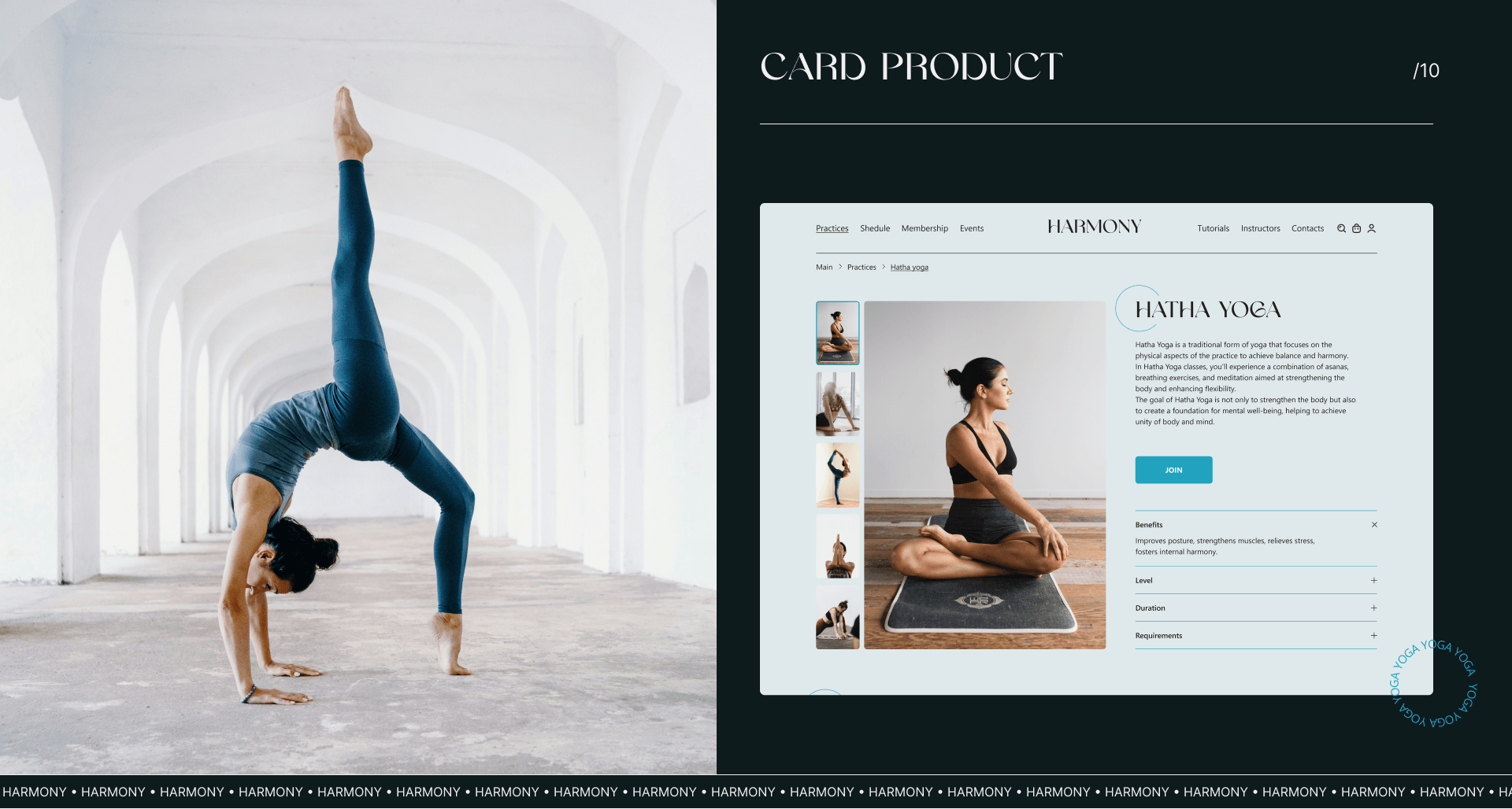 Yoga studio HARMONY — Изображение №13 — Анимация, Интерфейсы на Dprofile